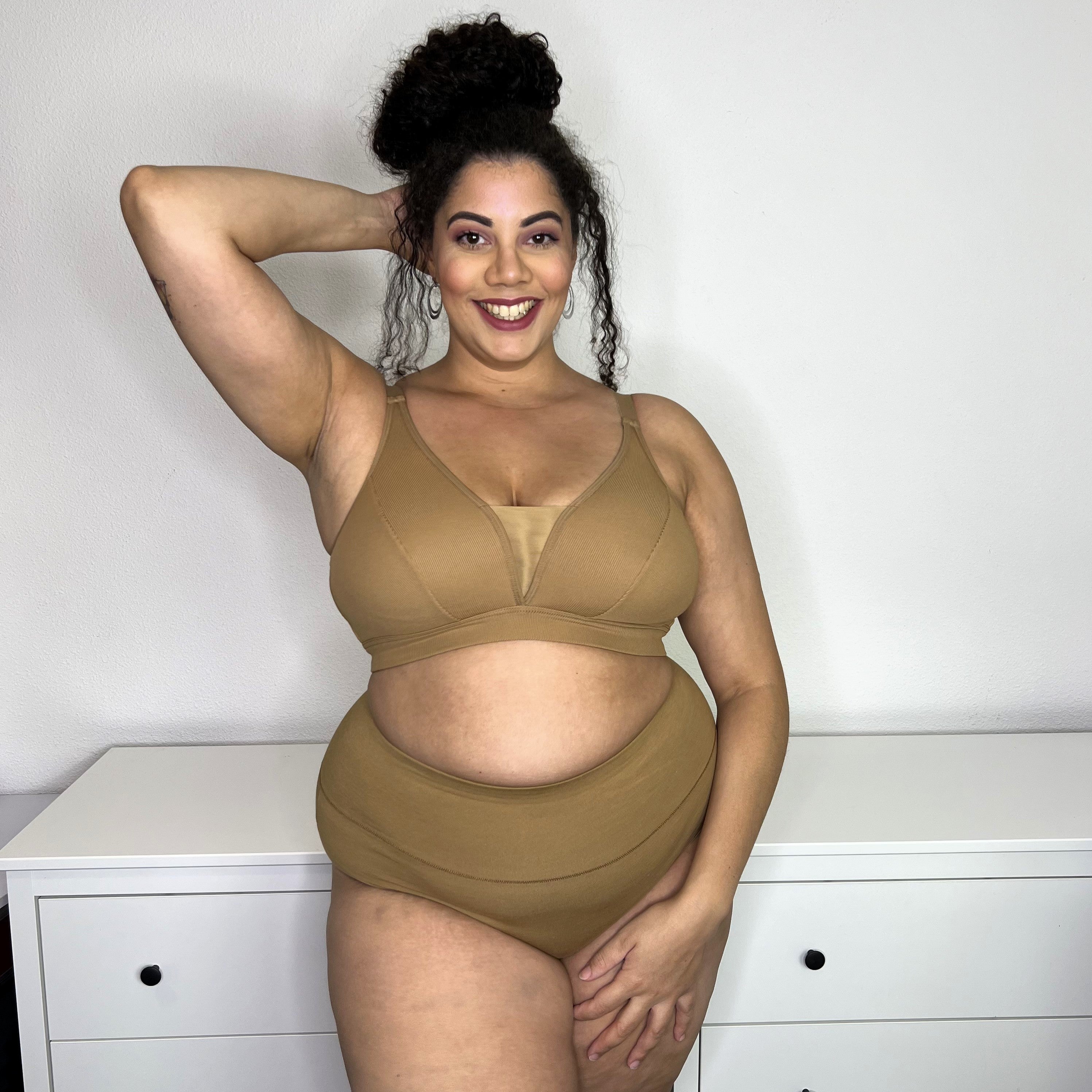 Everyday Ribbed Bra - Caramel - Image 10