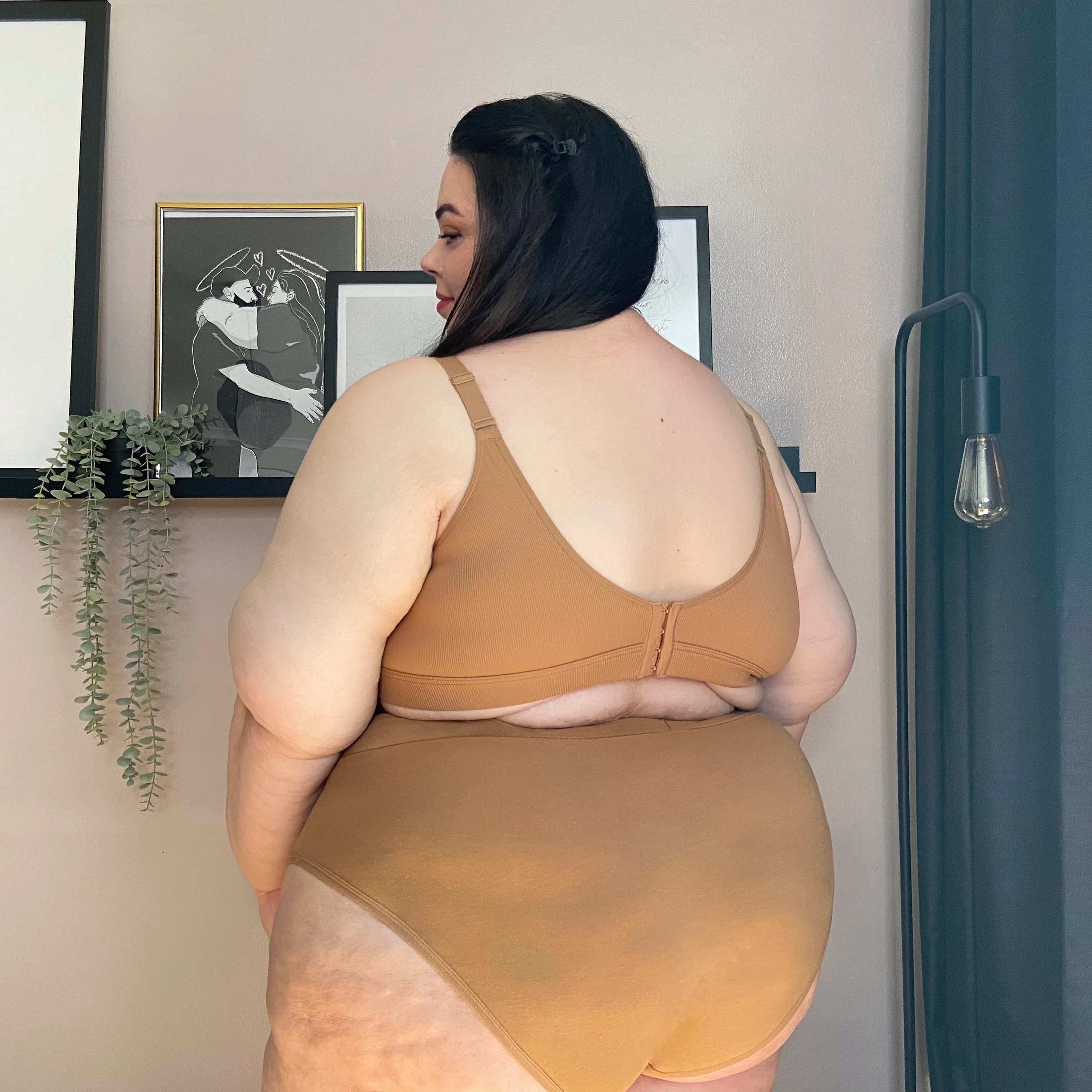 Everyday Ribbed Bra - Caramel - Image 6