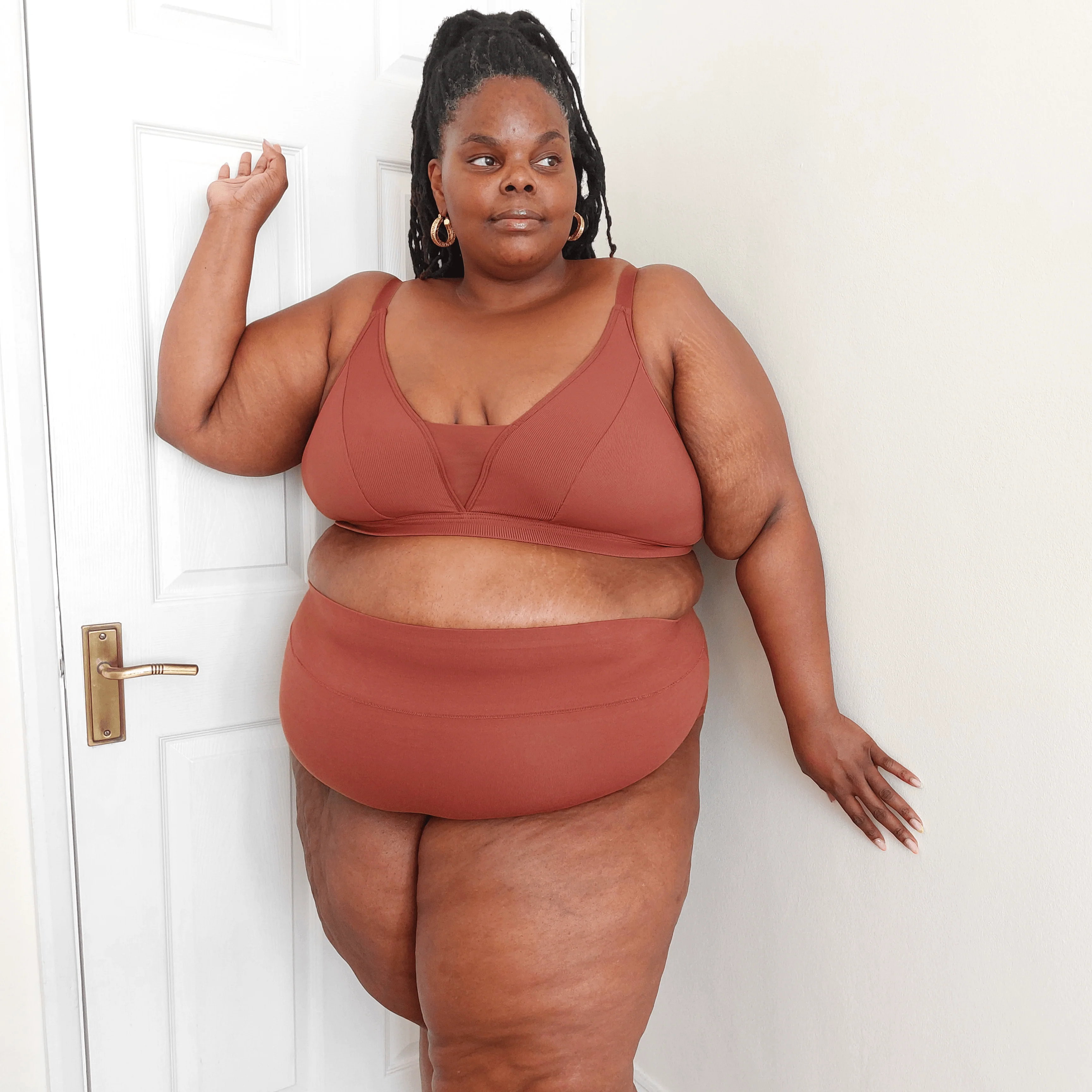 Everyday Ribbed Bra - Root Beer - Image 13