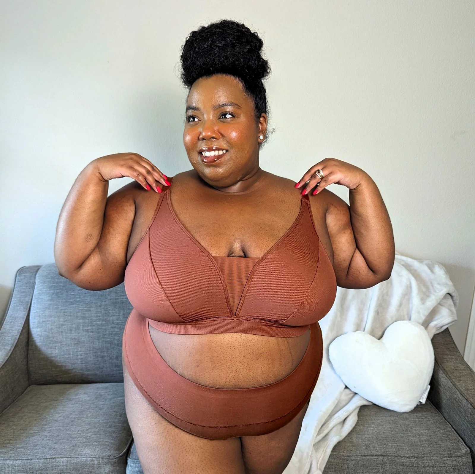Everyday Ribbed Bra - Root Beer - Image 3