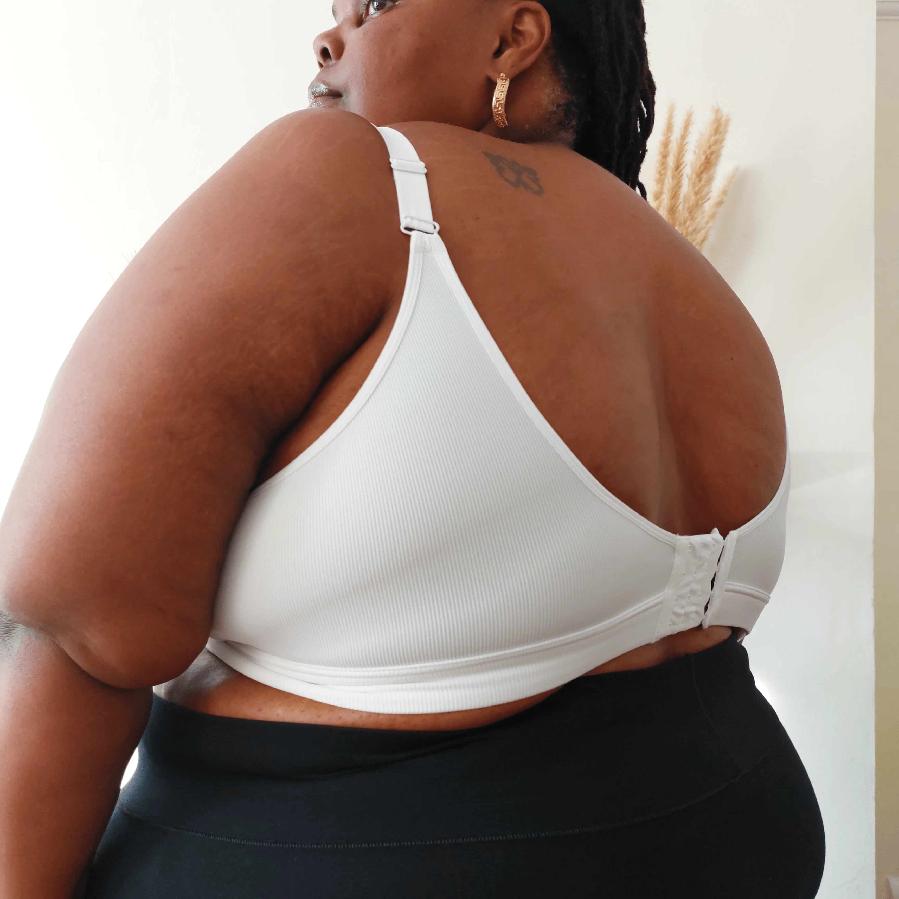 Everyday Ribbed Bra - White - Image 18