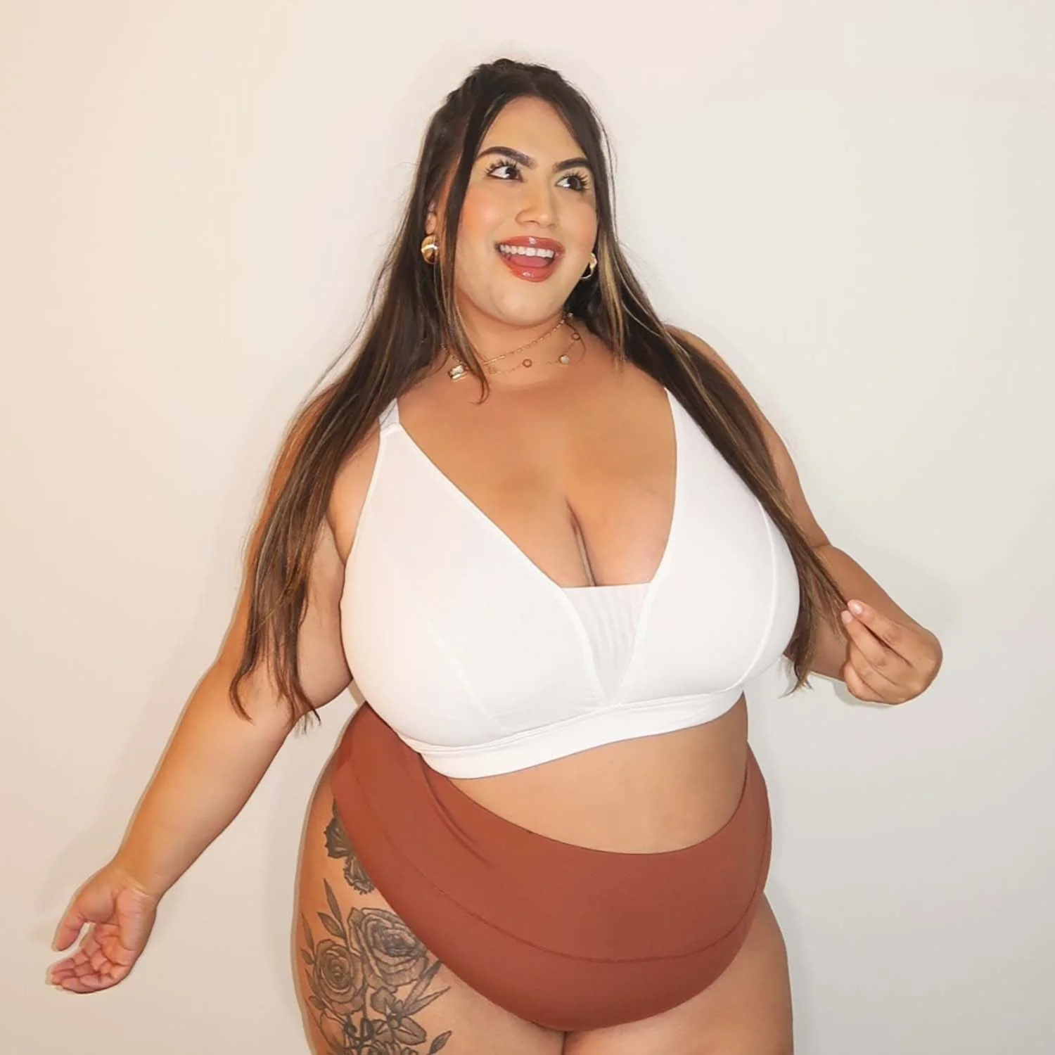 Everyday Ribbed Bra - White - Image 23