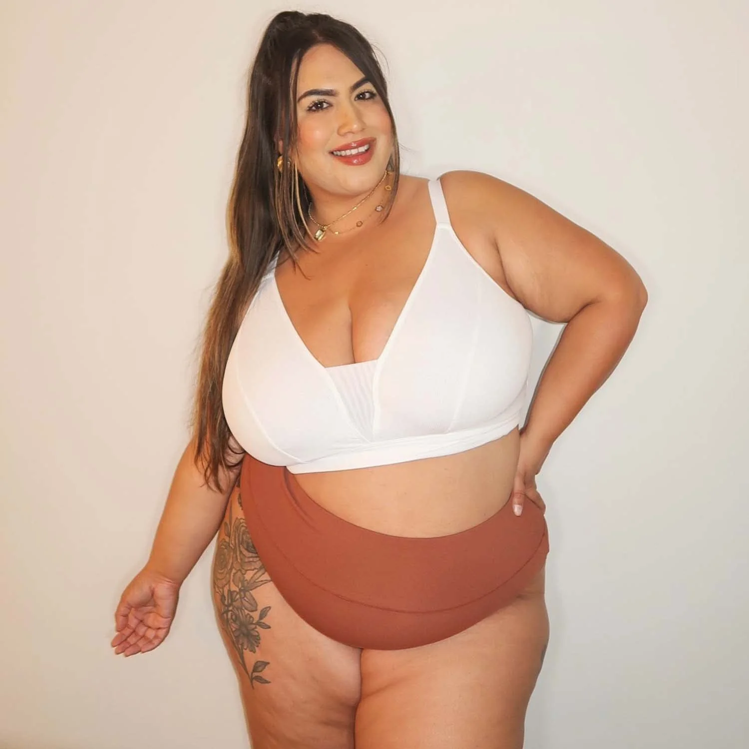 Everyday Ribbed Bra - White - Image 6