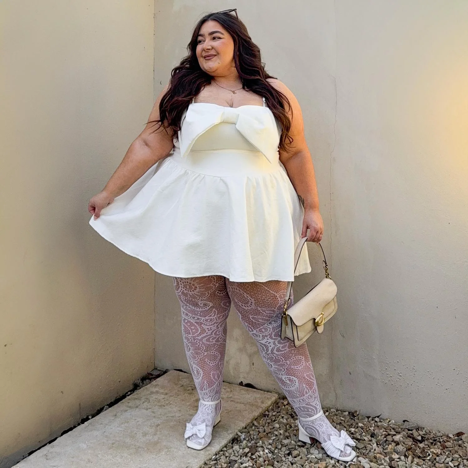 Botanical Fishnets - White - Image 16
