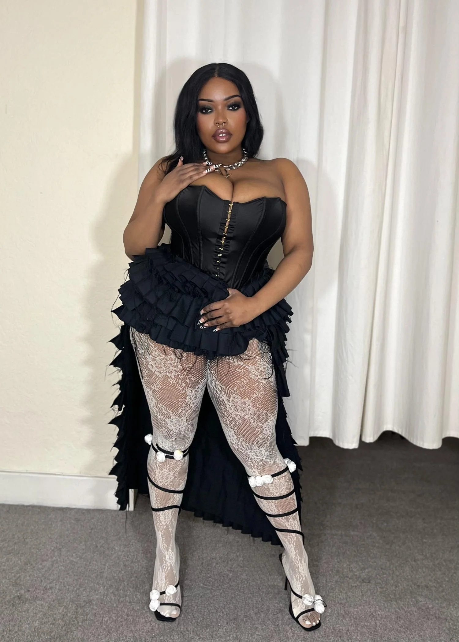 Hot Patootie Fishnets - Ivory - Image 3