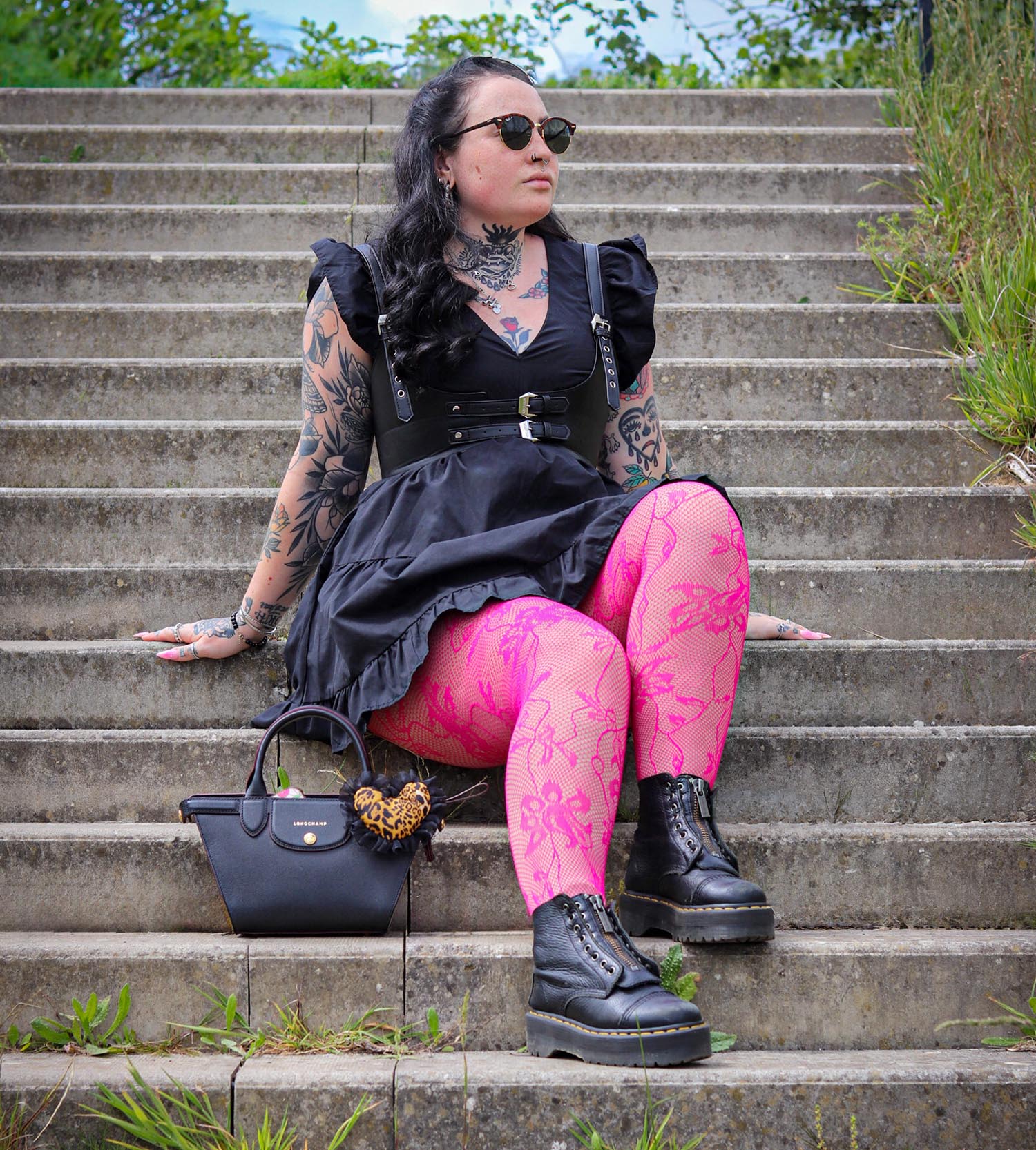 Riff Raff Fishnets - Pomegranate - Image 2