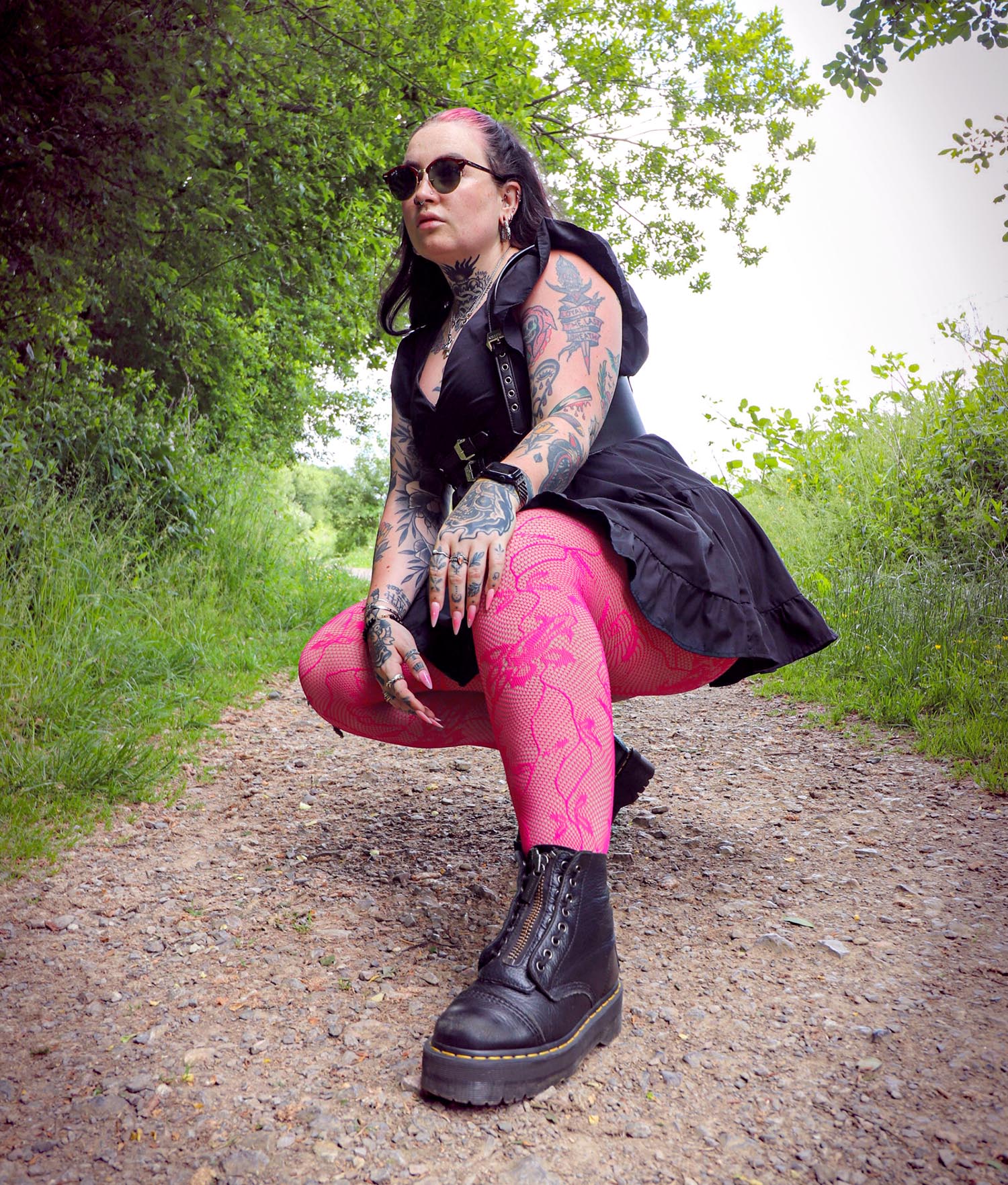 Riff Raff Fishnets - Pomegranate - Image 5