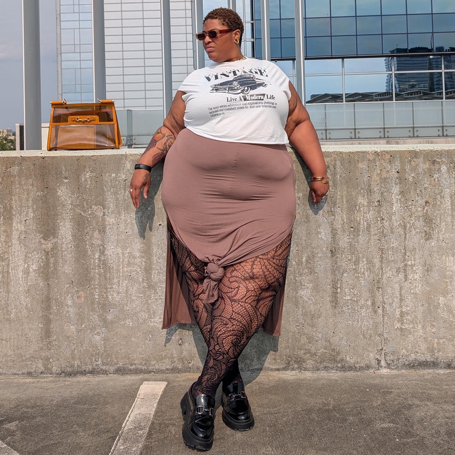 Thighs The Limit Fishnets - Timewarp - Black - Image 14