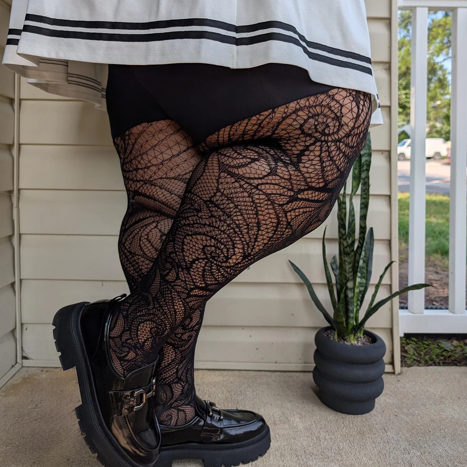 Thighs The Limit Fishnets - Timewarp - Black - Image 6