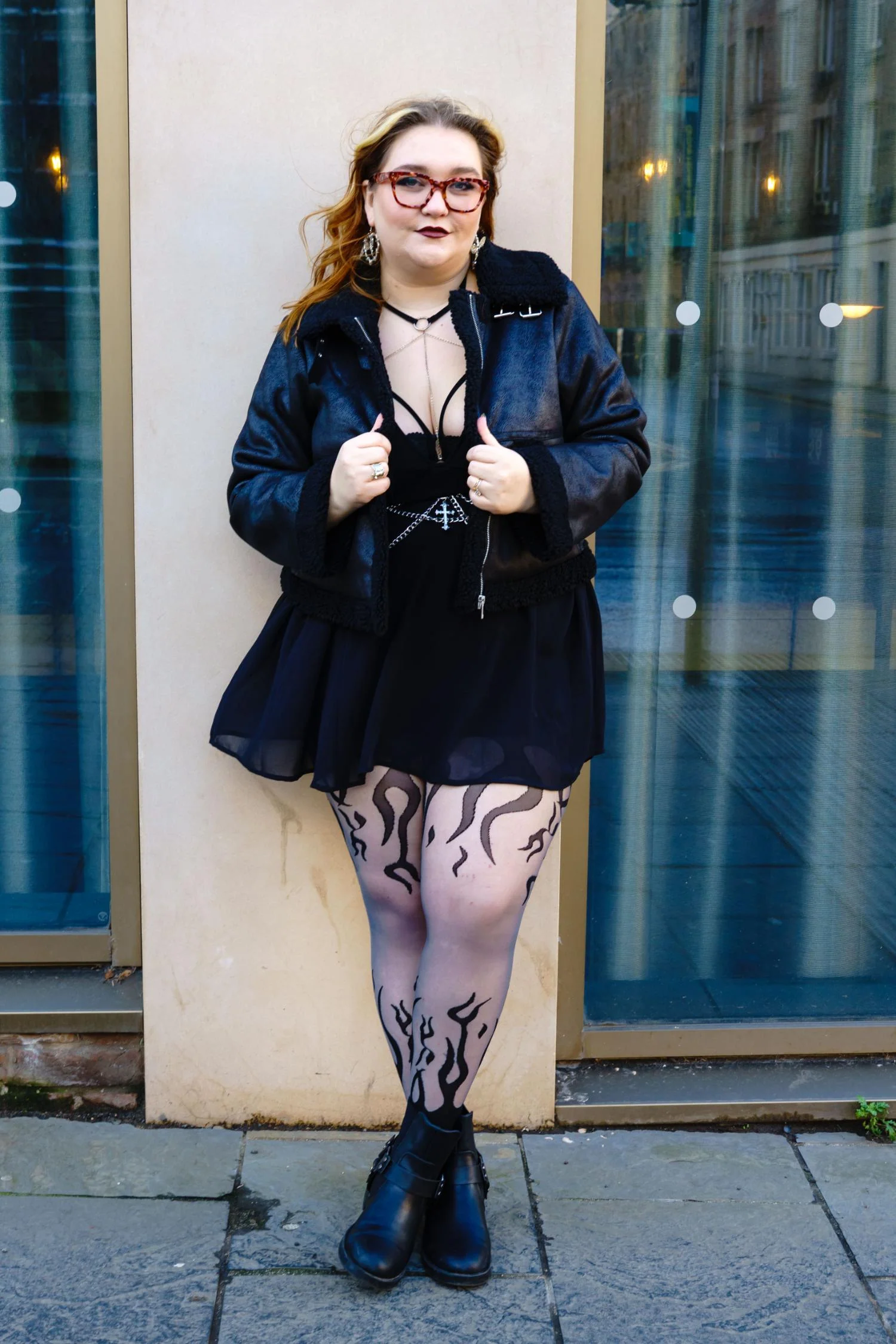 Flames Sheer Tights - Image 4
