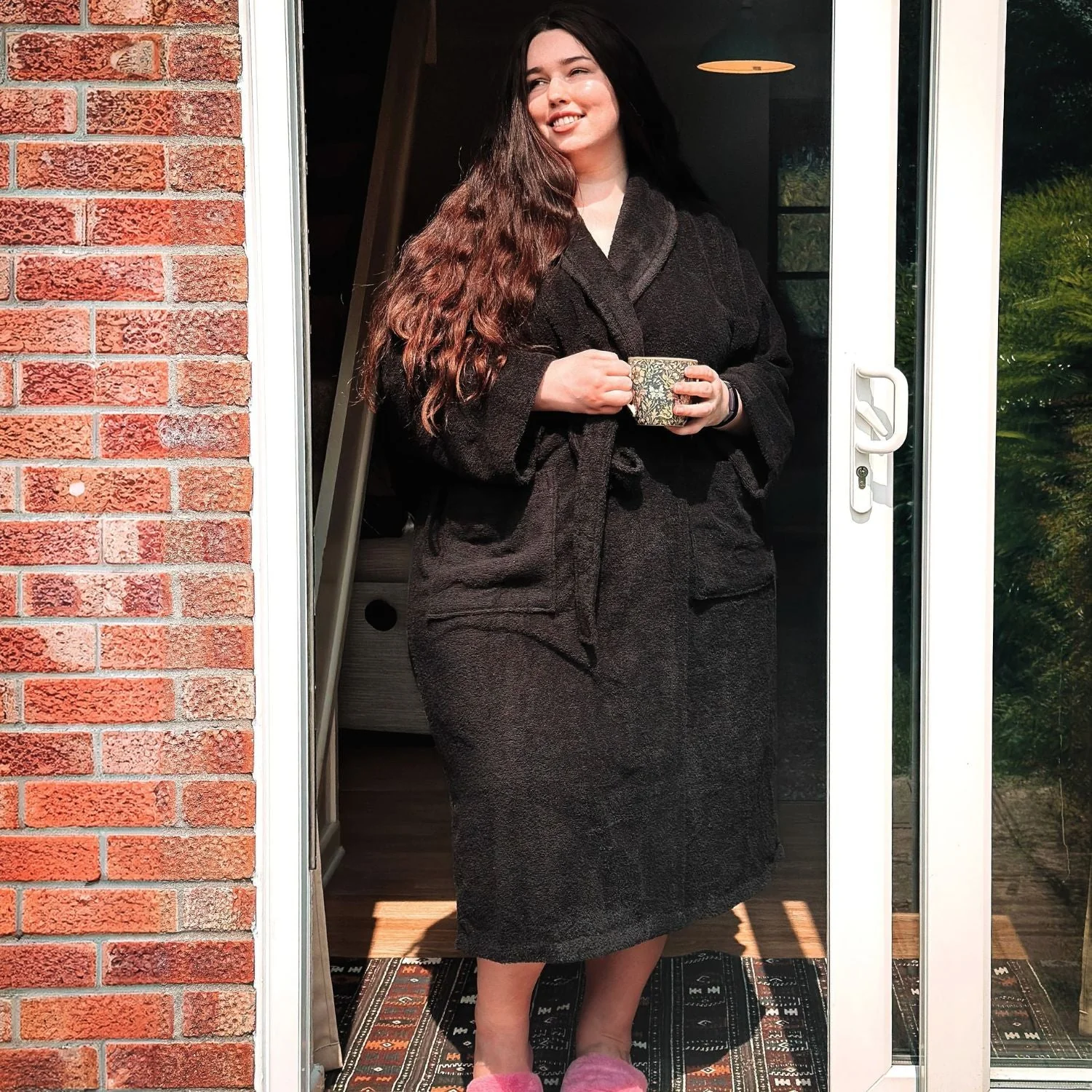 Floof Bath Robe - Black - Image 4