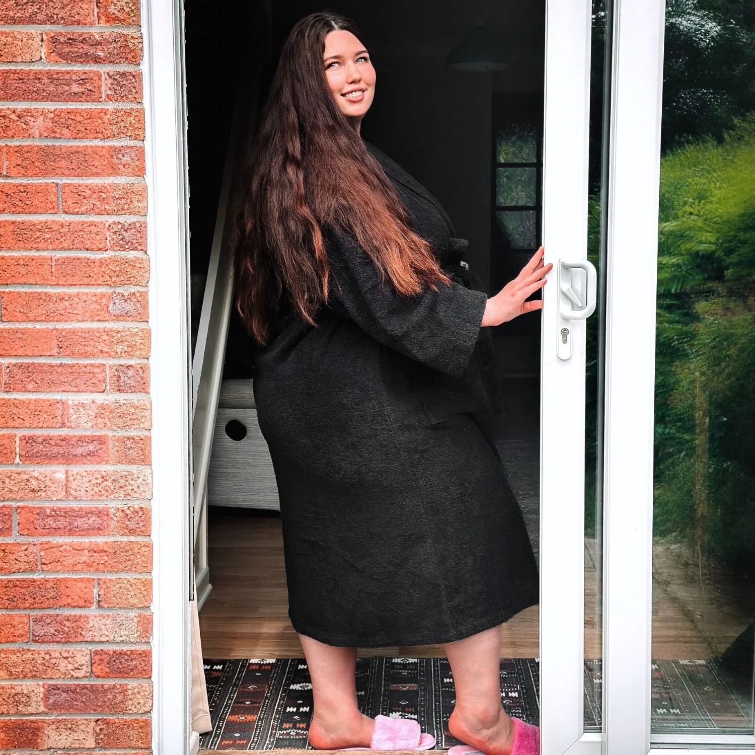 Floof Bath Robe - Black - Image 5