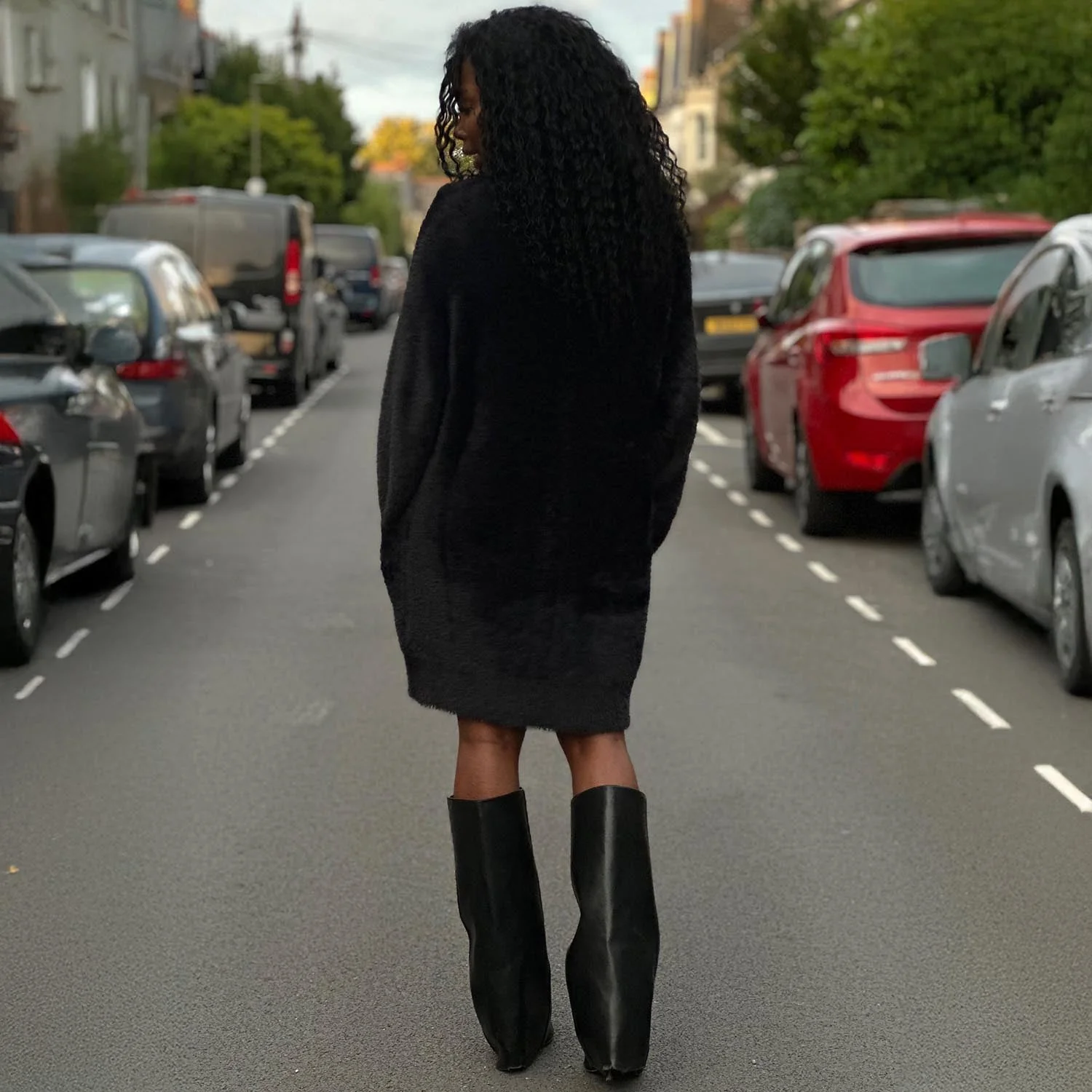 Fluffy Cardigan - Black - Image 4