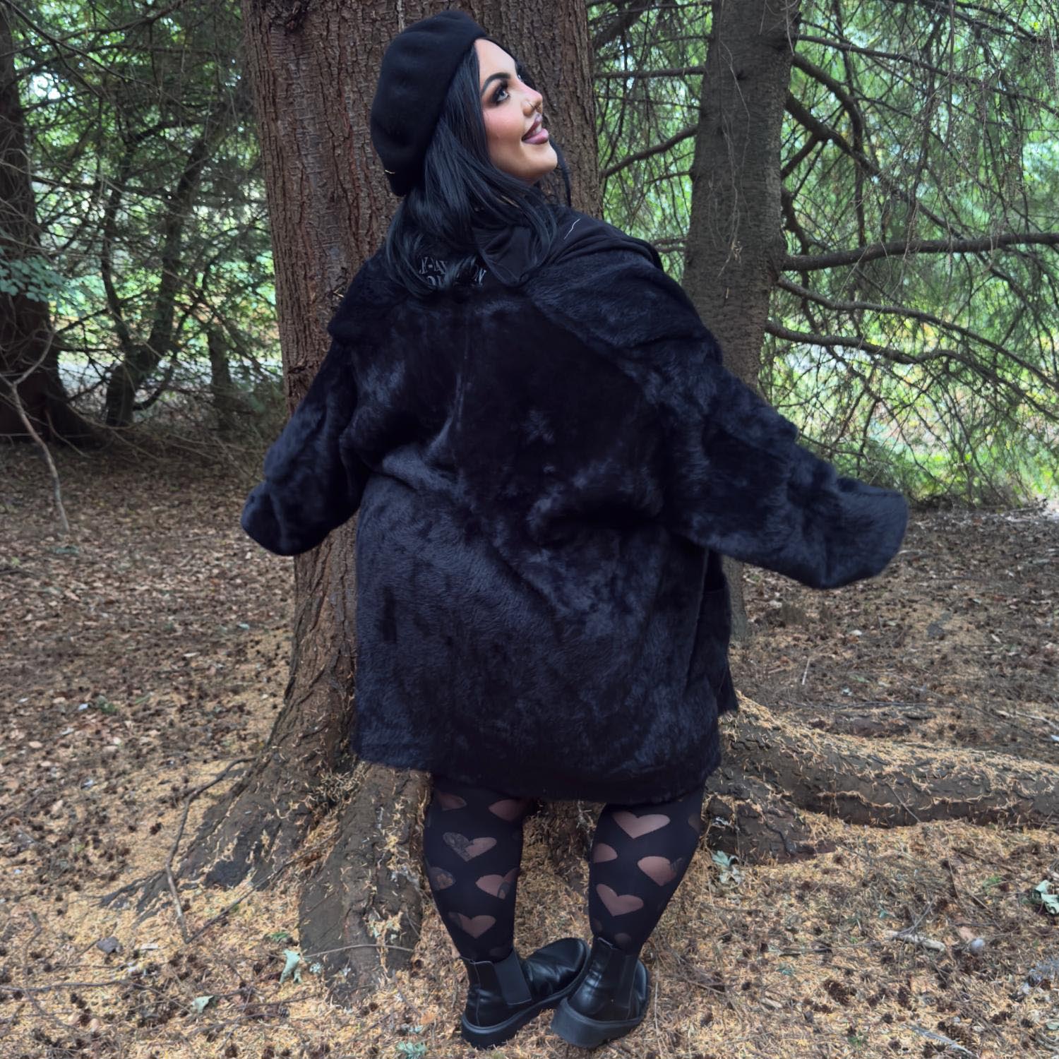 Fluffy Cardigan - Black - Image 8