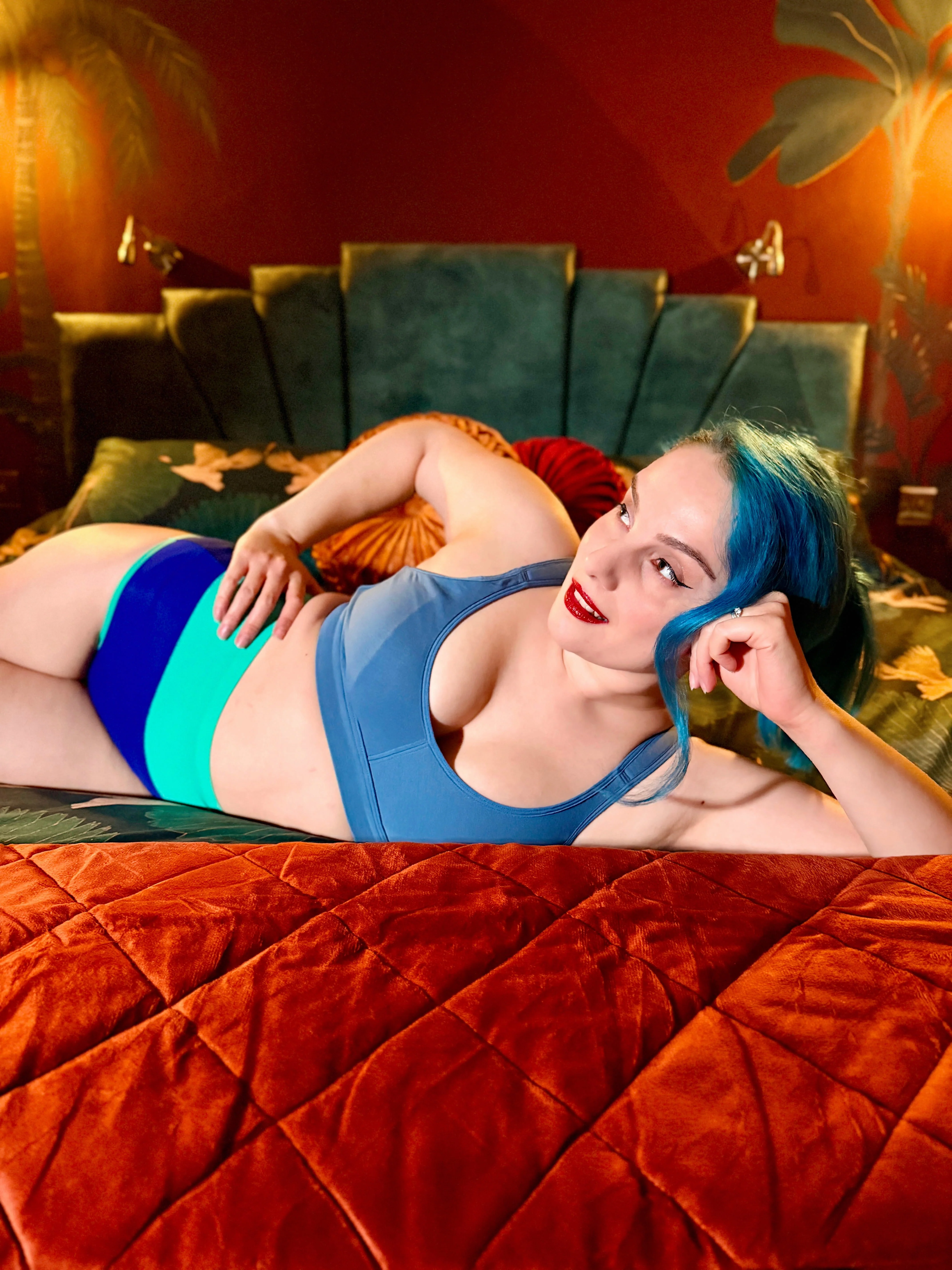 Organic Cotton Full Brief Duo Knickers - Arabesque & Mint - Image 4