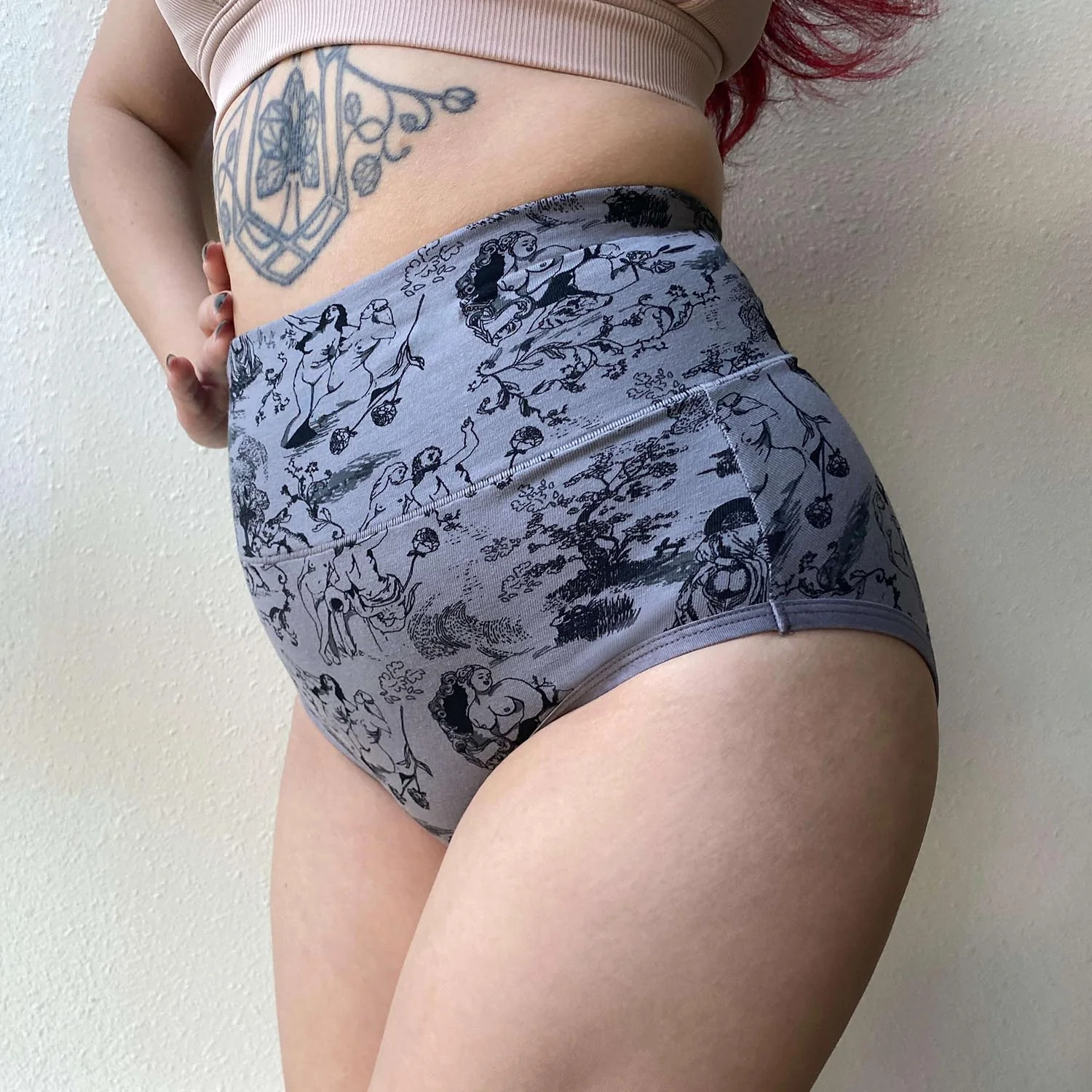Organic Cotton Full Brief Knickers - Passion au Jardin - L'Amour Noir - Image 5