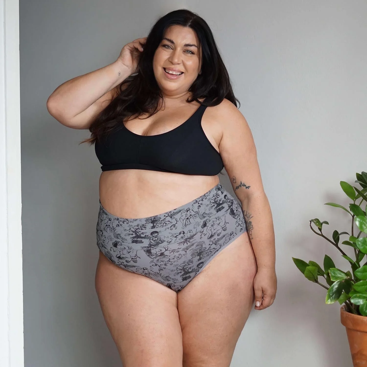 Organic Cotton Full Brief Knickers - Passion au Jardin - L'Amour Noir - Image 6