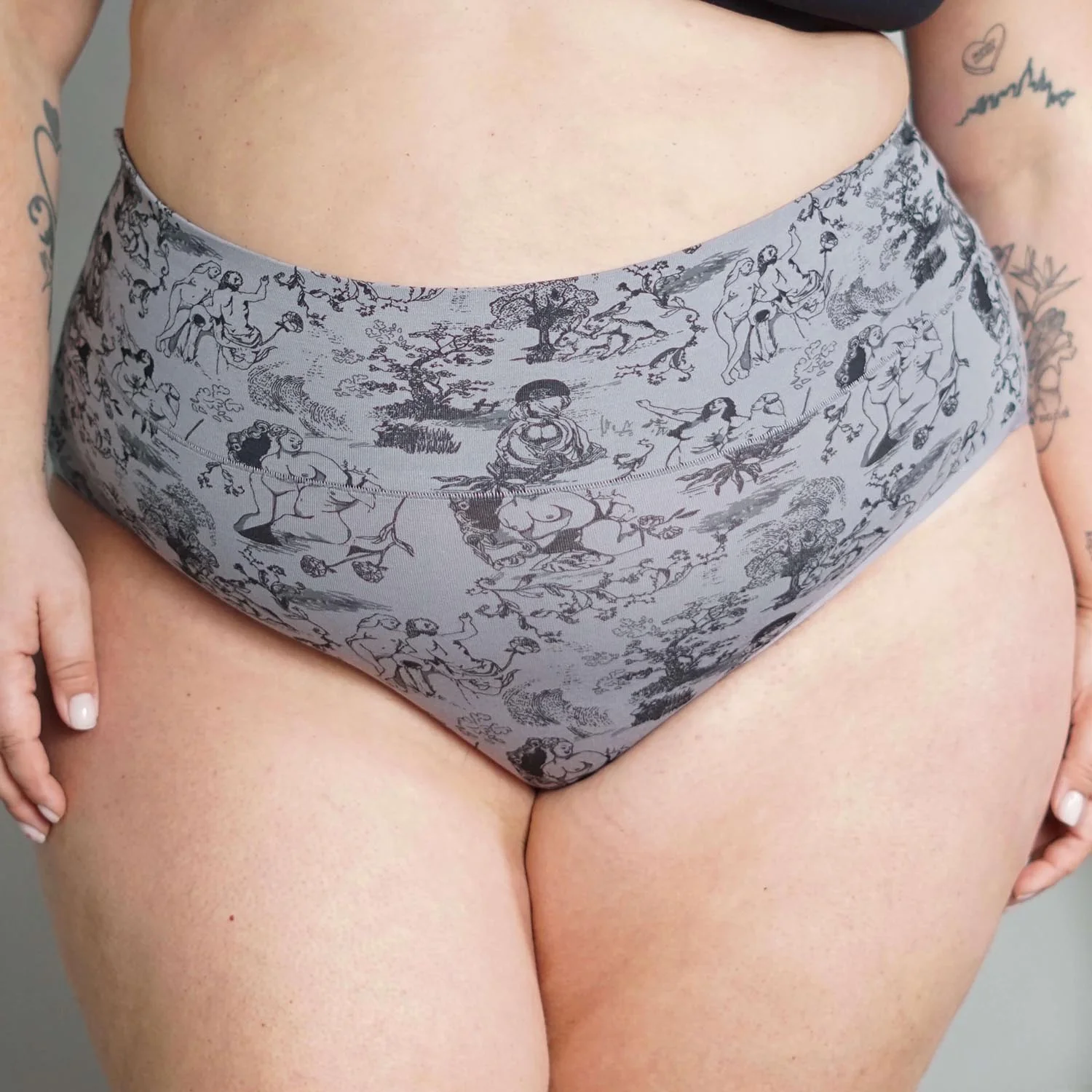 Organic Cotton Full Brief Knickers - Passion au Jardin - L'Amour Noir - Image 7