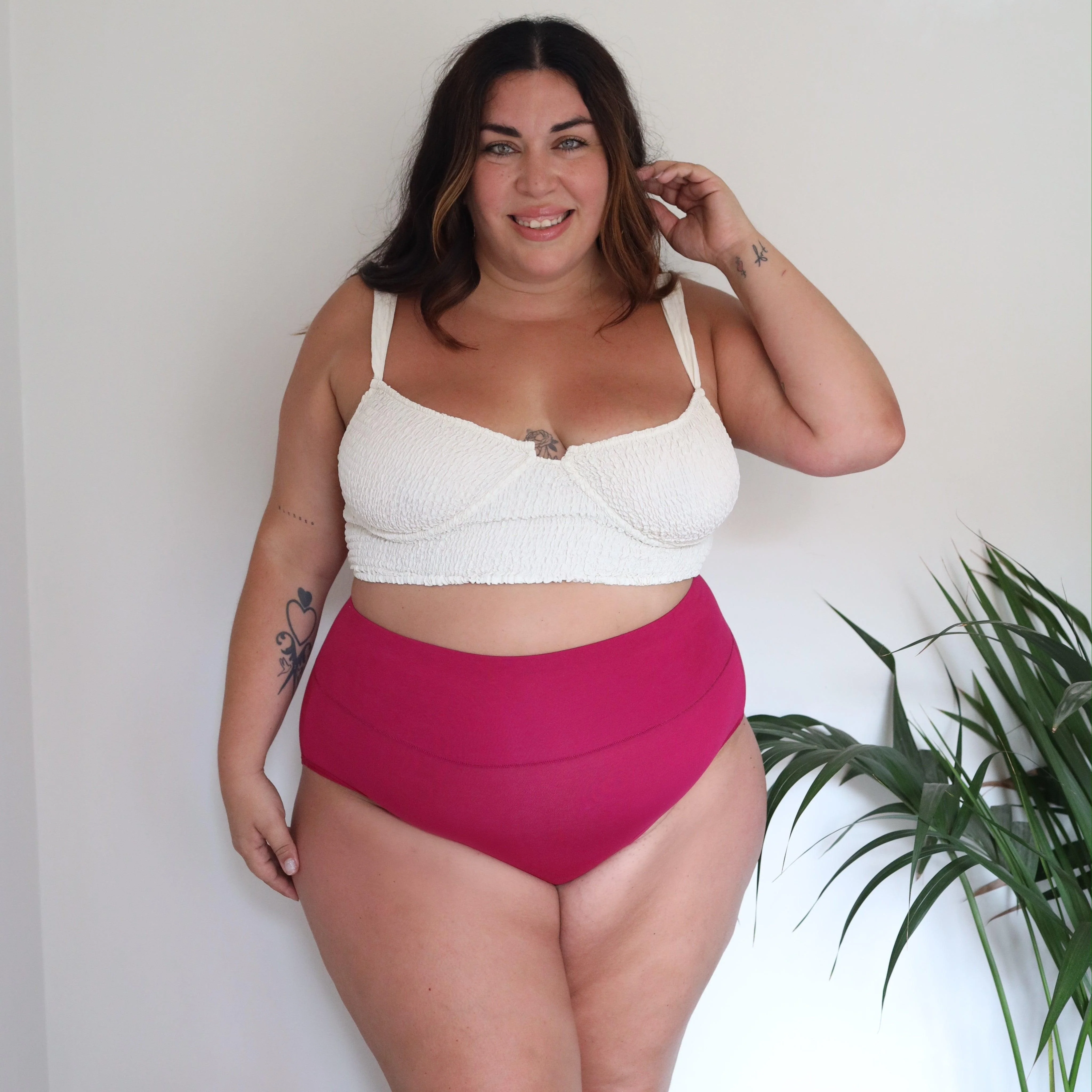 Organic Cotton Full Brief Knickers - Raspberry Pie - Image 4