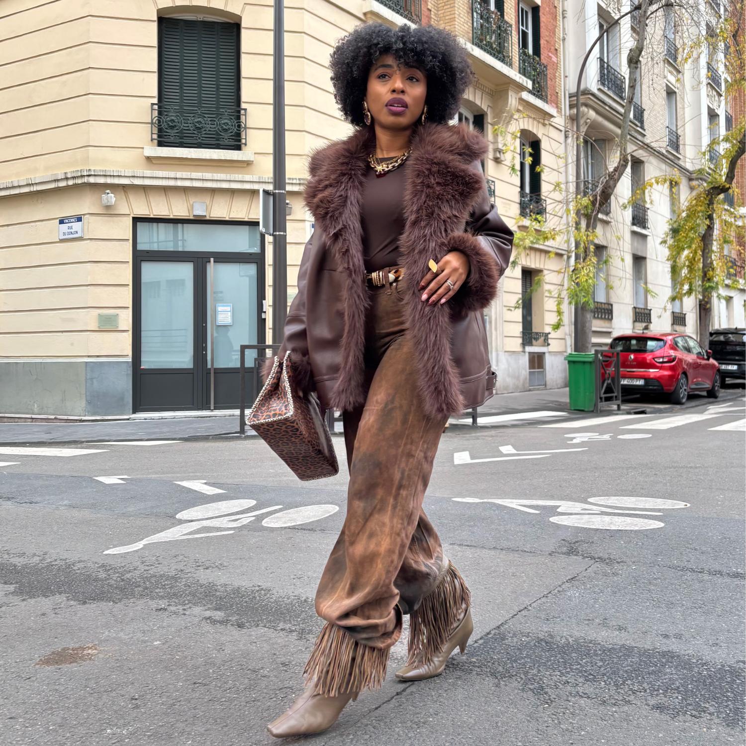 Amelia Aviator Jacket - Brown - Image 19