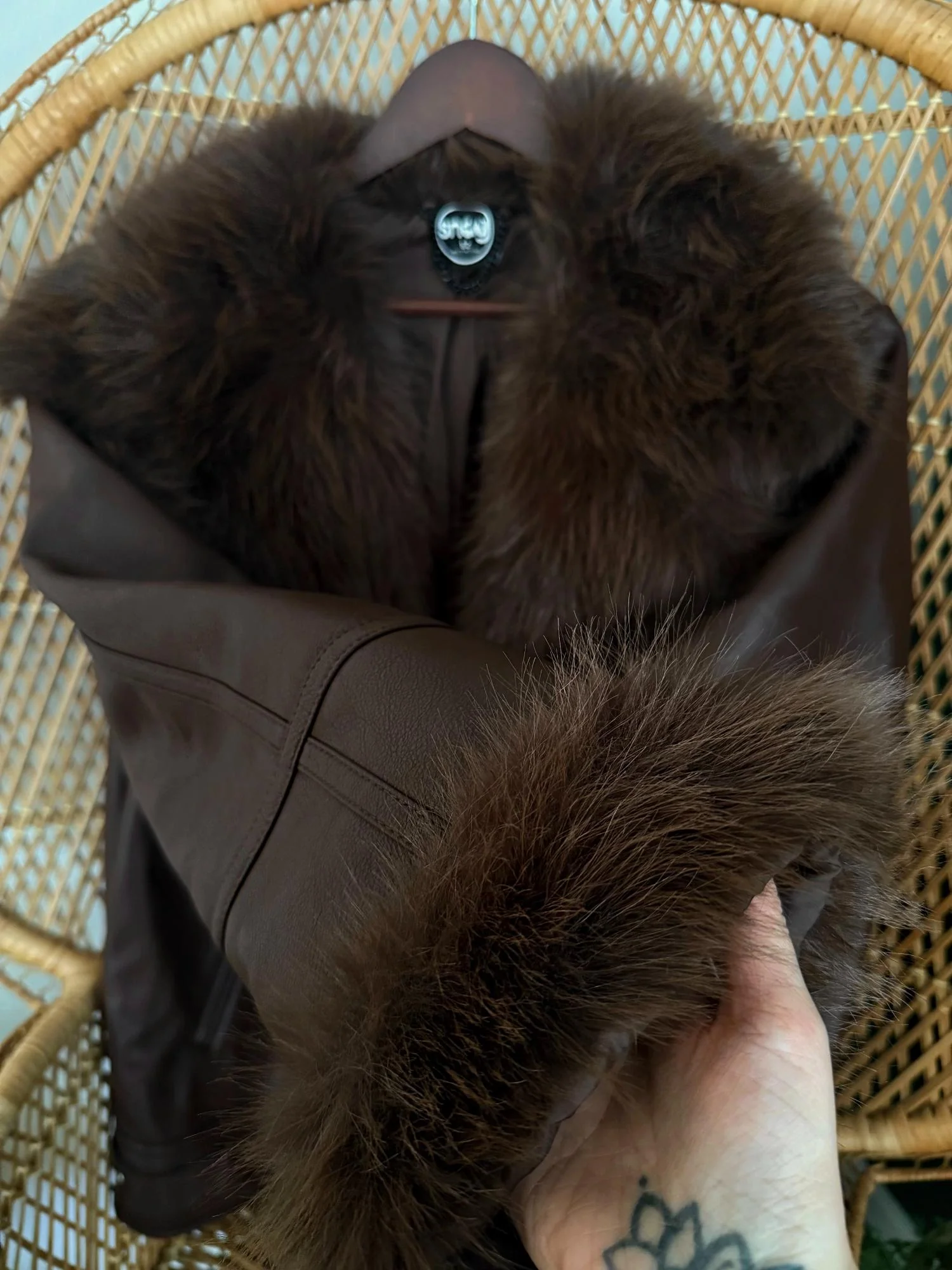 Amelia Aviator Jacket - Brown - Image 23