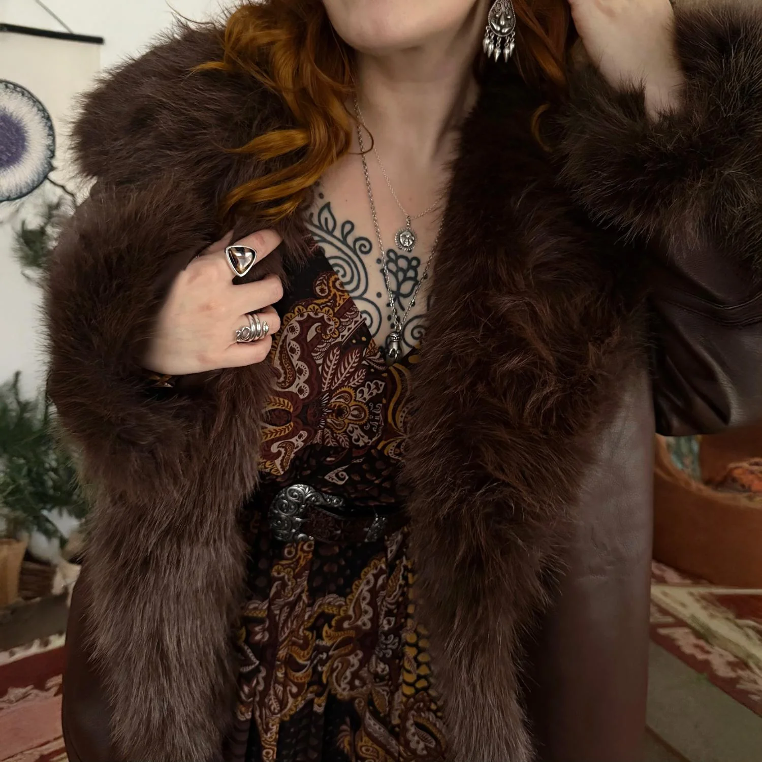 Amelia Aviator Jacket - Brown - Image 5