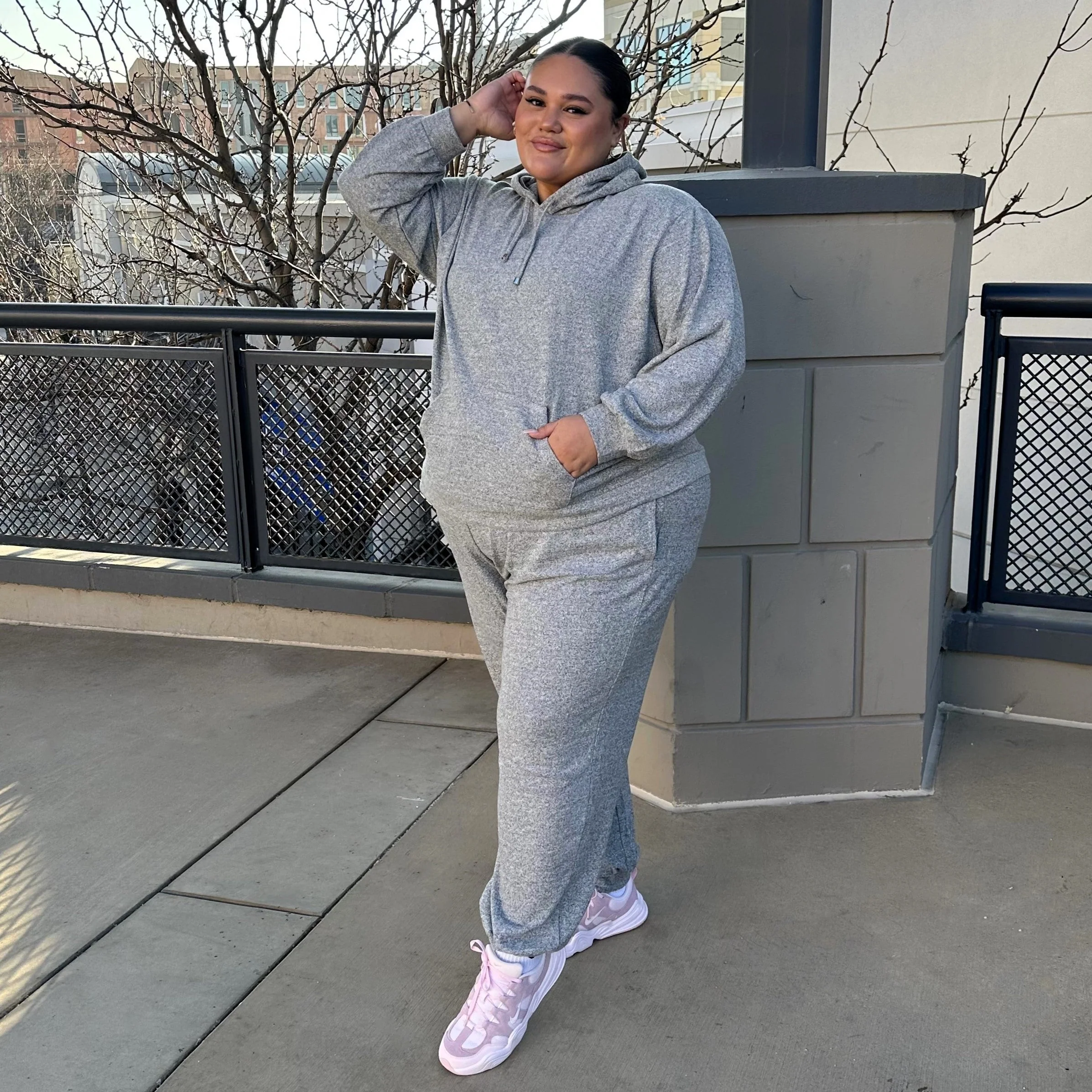 Hoodie - Grey Marl - Image 12