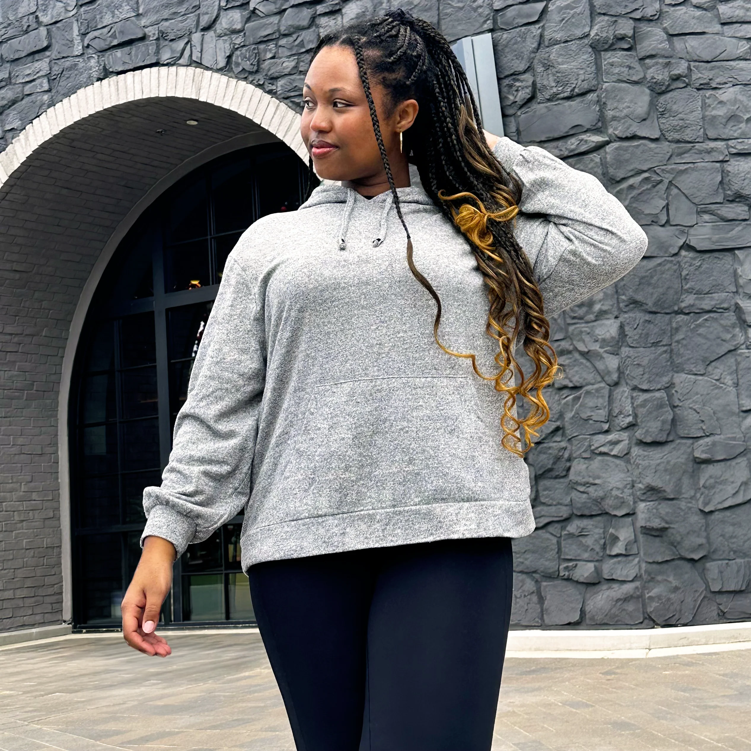 Hoodie - Grey Marl - Image 15