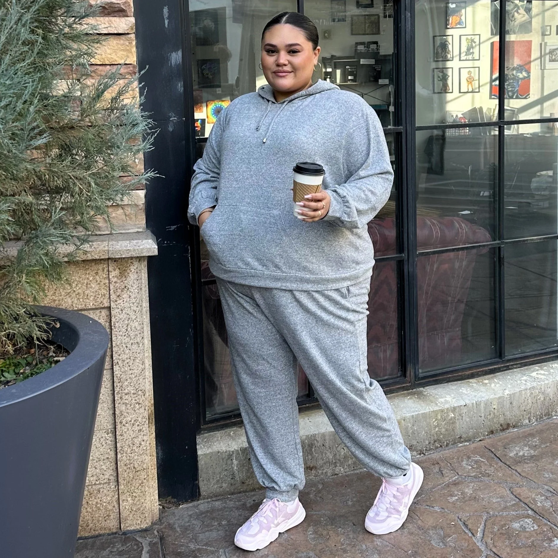 Hoodie - Grey Marl - Image 16