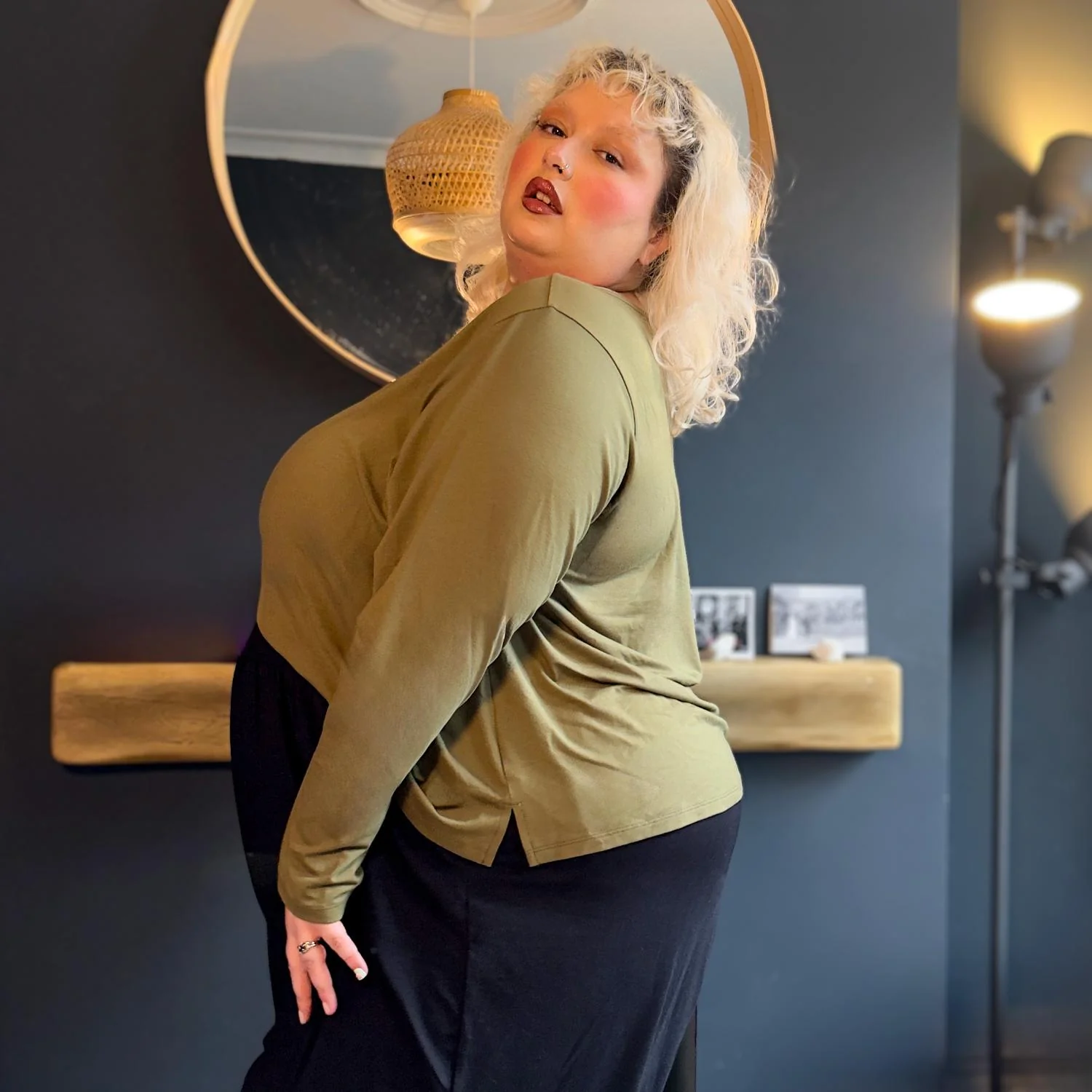 The Marsha Top - Olive - Image 5