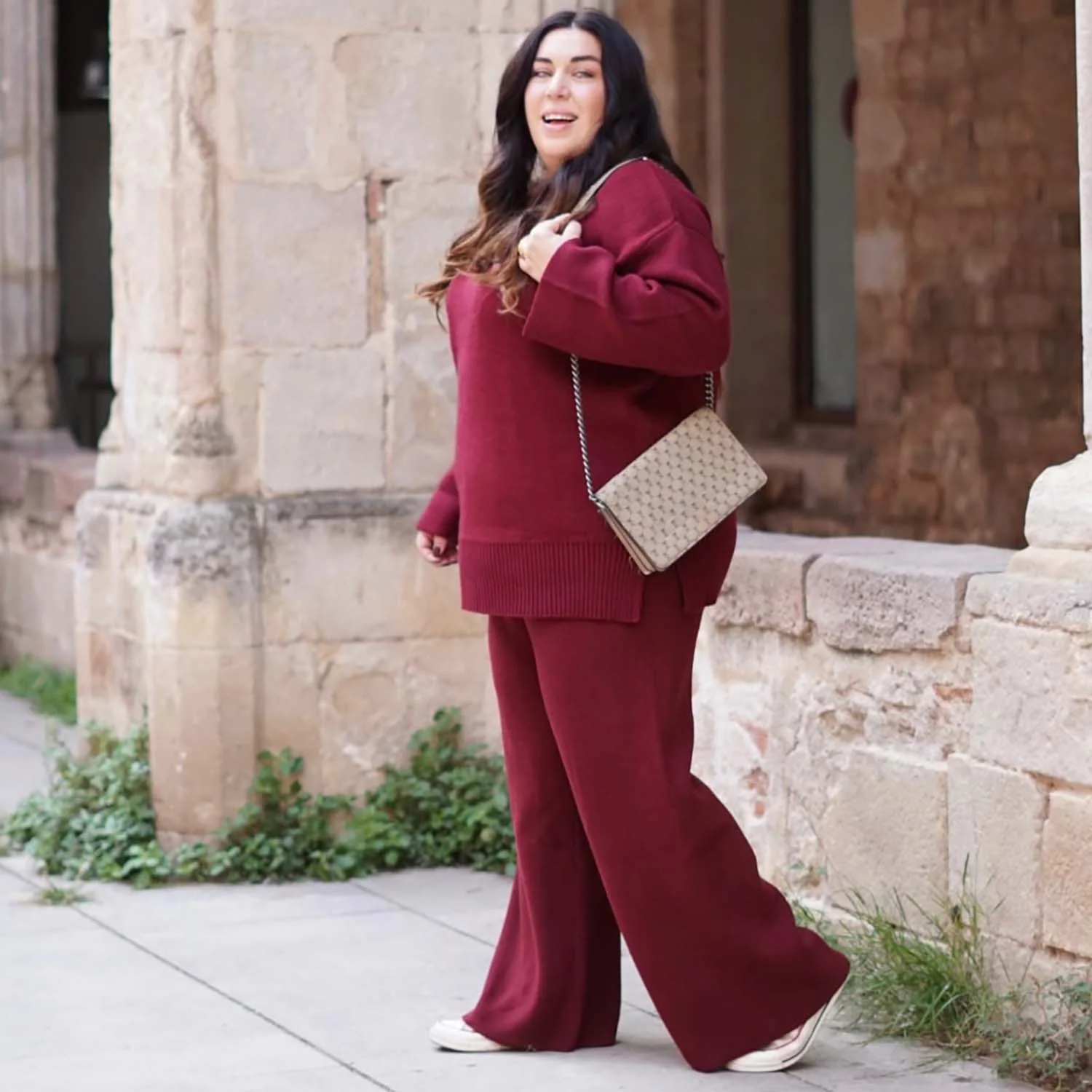 Knit Longline Jumper - Roast - Image 13