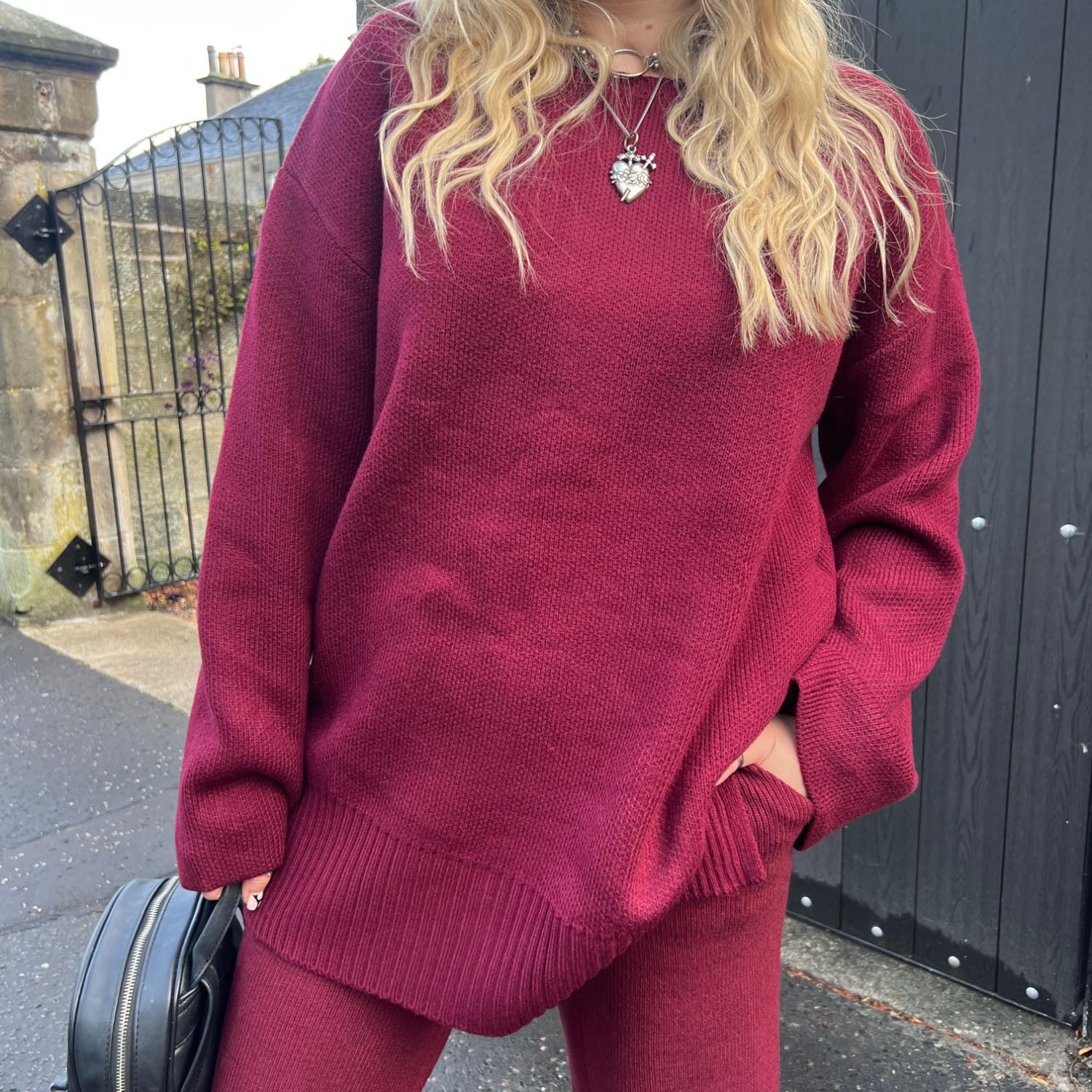 Knit Longline Jumper - Roast - Image 2