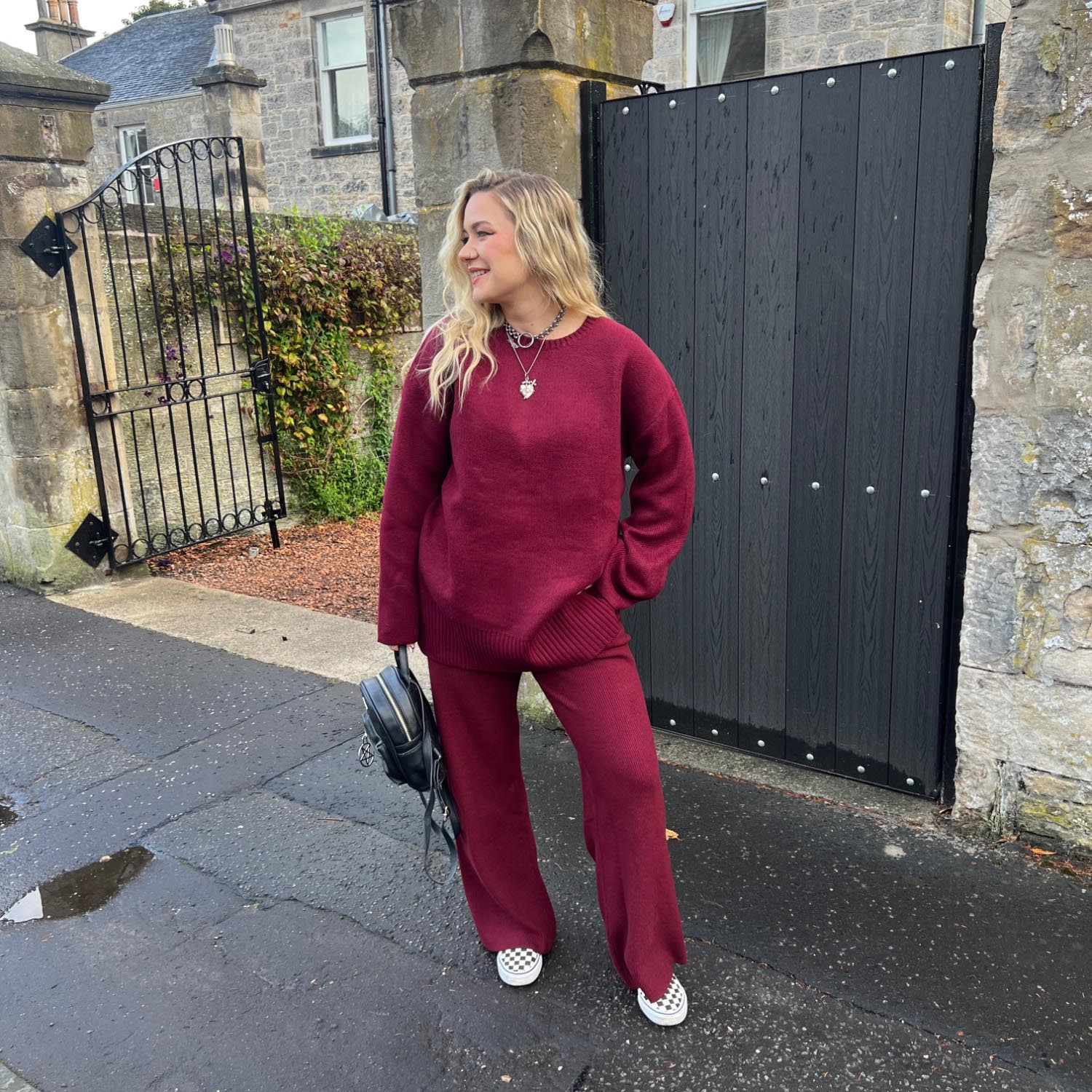 Knit Longline Jumper - Roast - Image 3