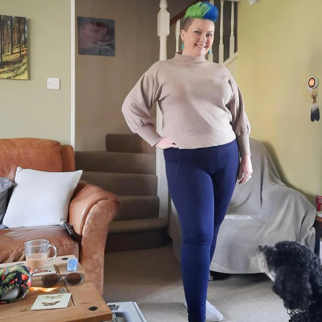 Squat Proof Long Leggings - Navy - Image 3