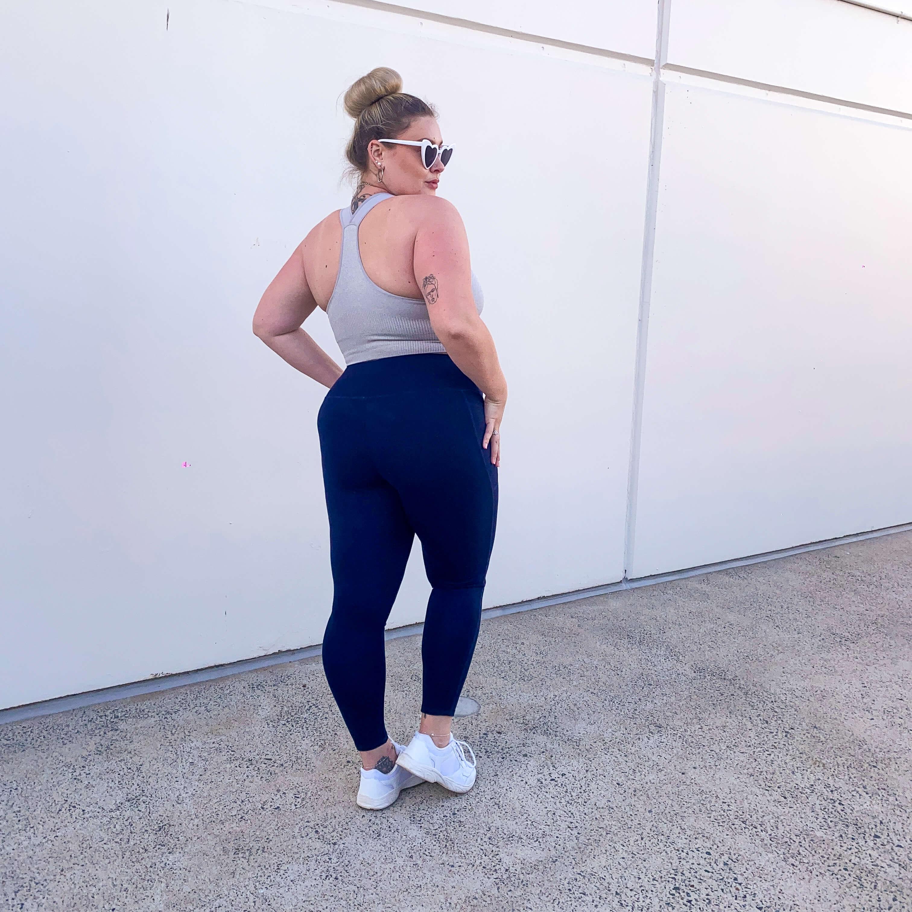 Squat Proof Long Leggings - Navy - Image 6