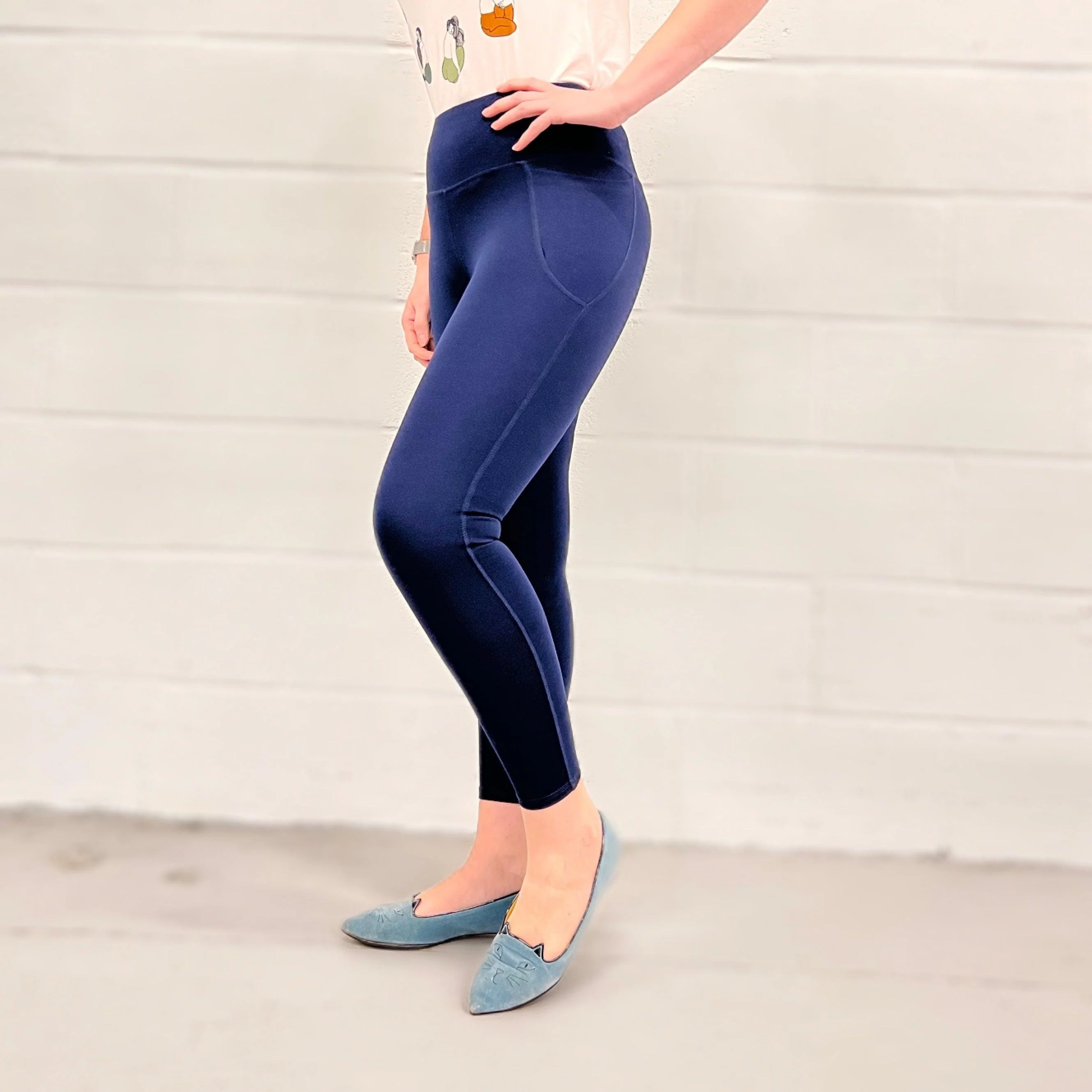 Squat Proof Long Leggings - Navy - Image 9