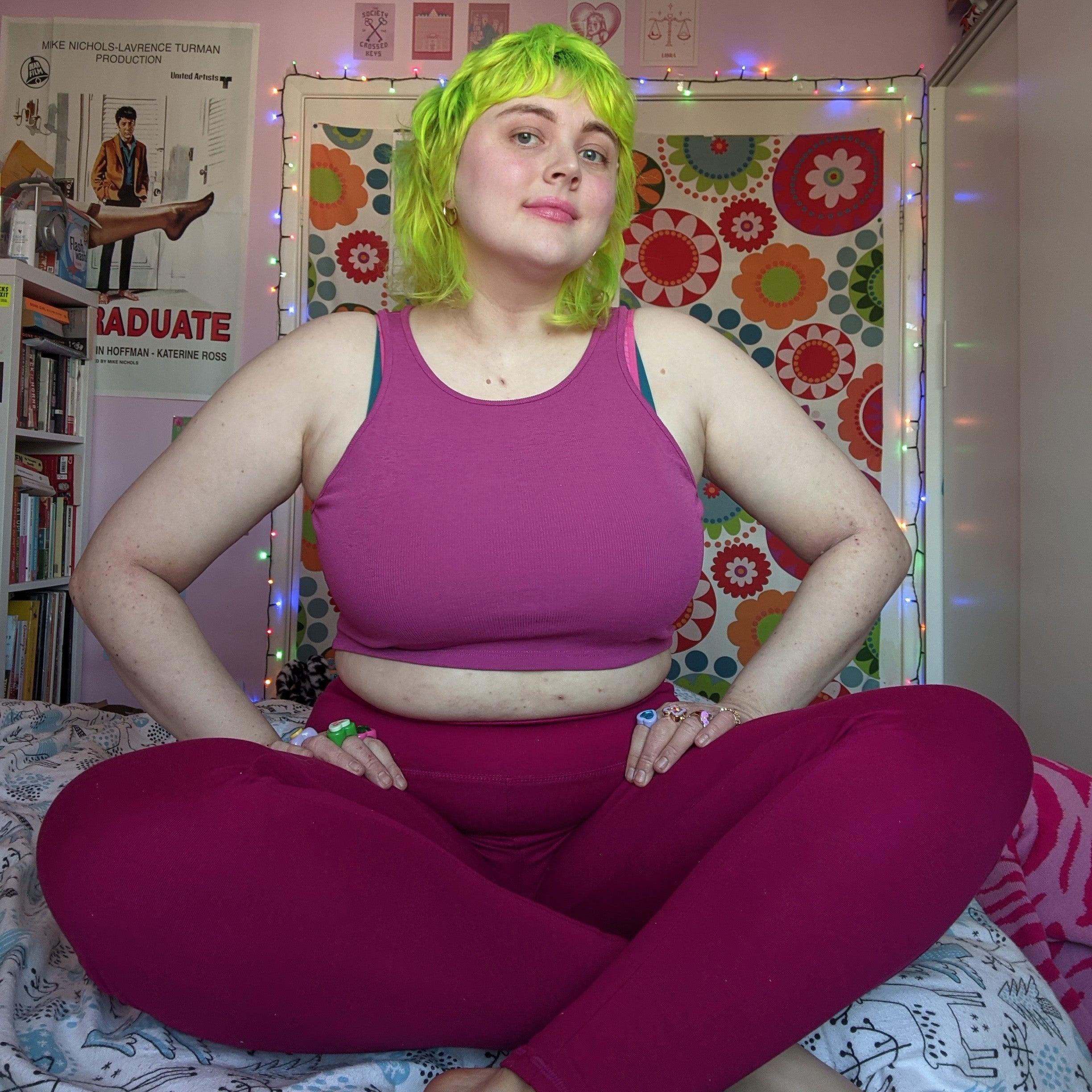 Squat Proof Long Leggings - Raspberry Pie - Image 11