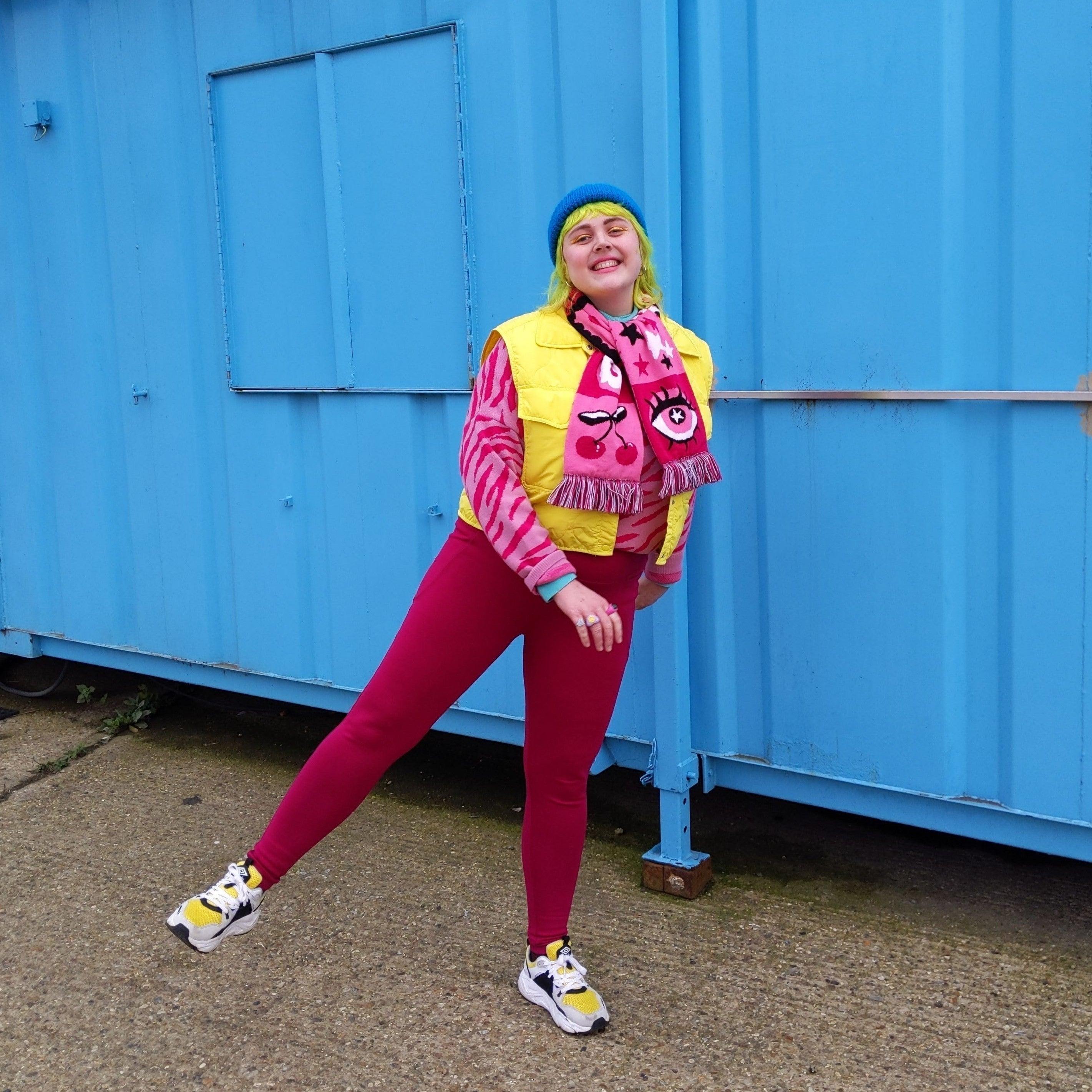 Squat Proof Long Leggings - Raspberry Pie - Image 15