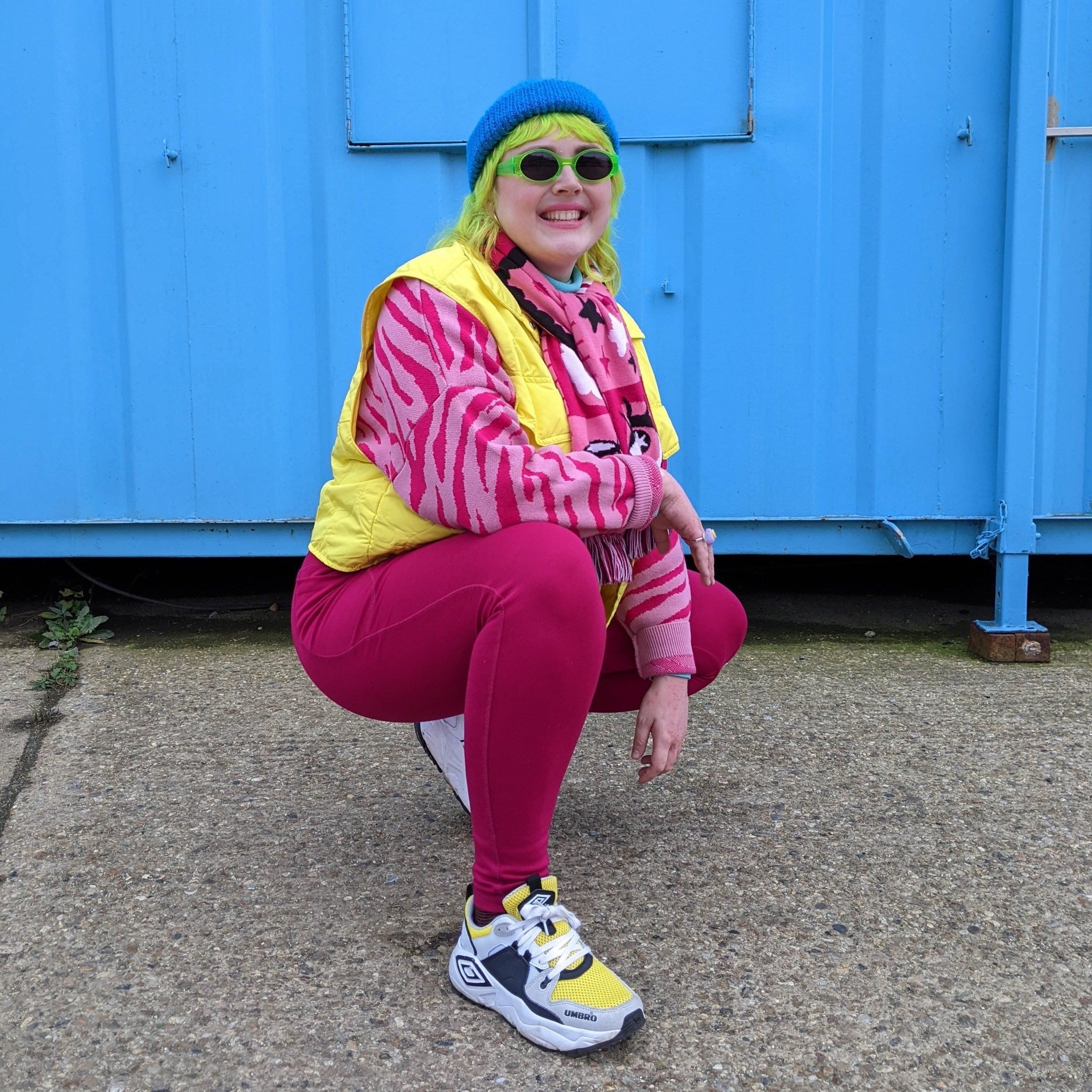 Squat Proof Long Leggings - Raspberry Pie - Image 6