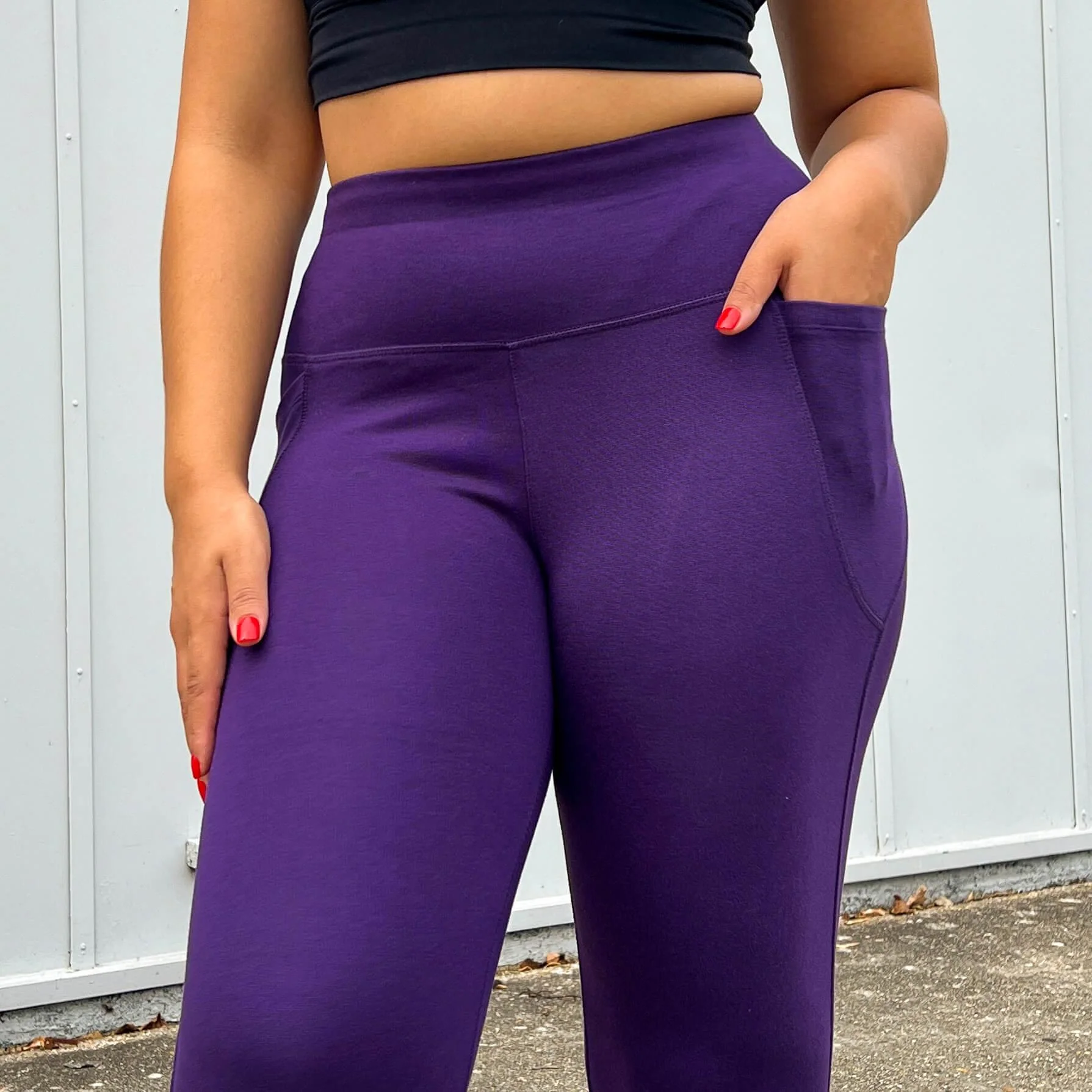 Squat Proof Long Leggings - Suffragette Purple - Image 11