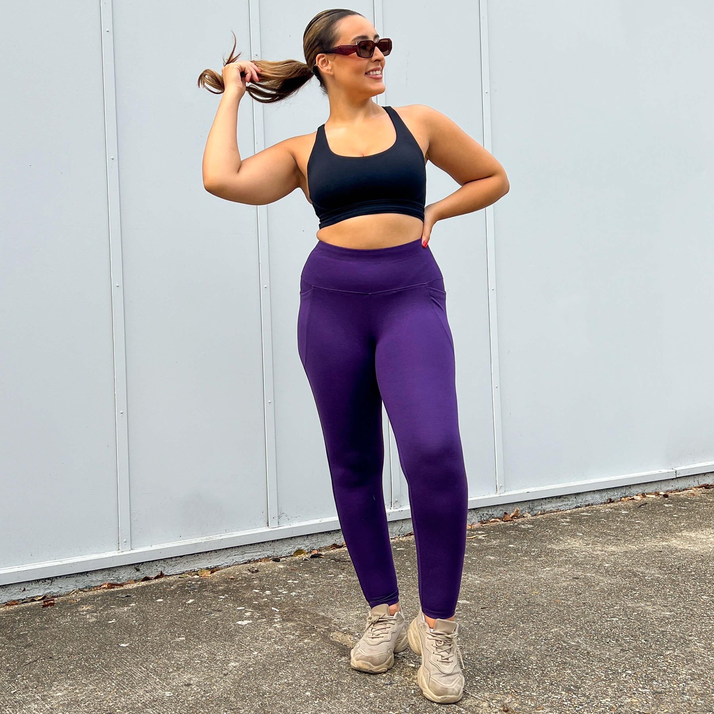 Squat Proof Long Leggings - Suffragette Purple - Image 15