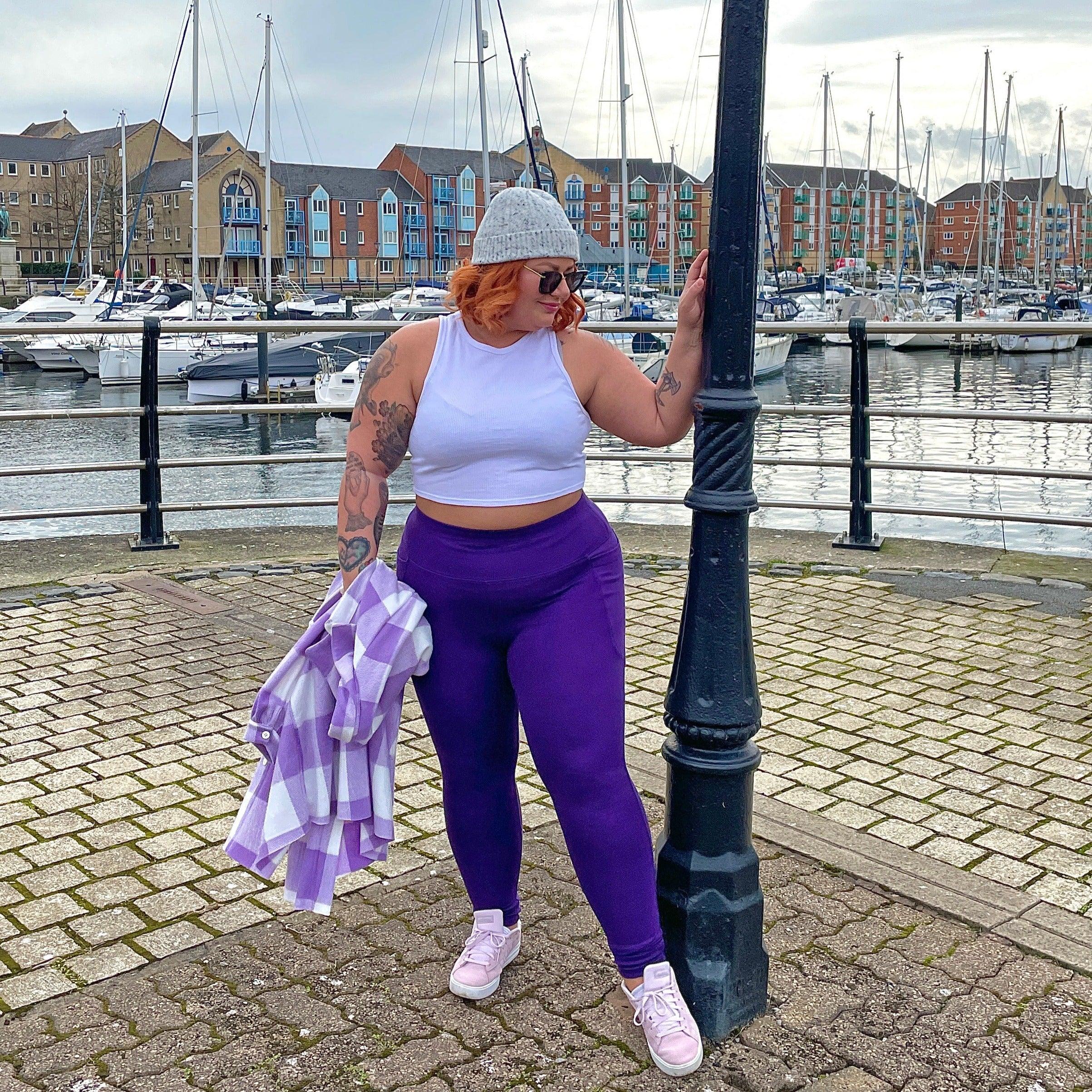 Squat Proof Long Leggings - Suffragette Purple - Image 4
