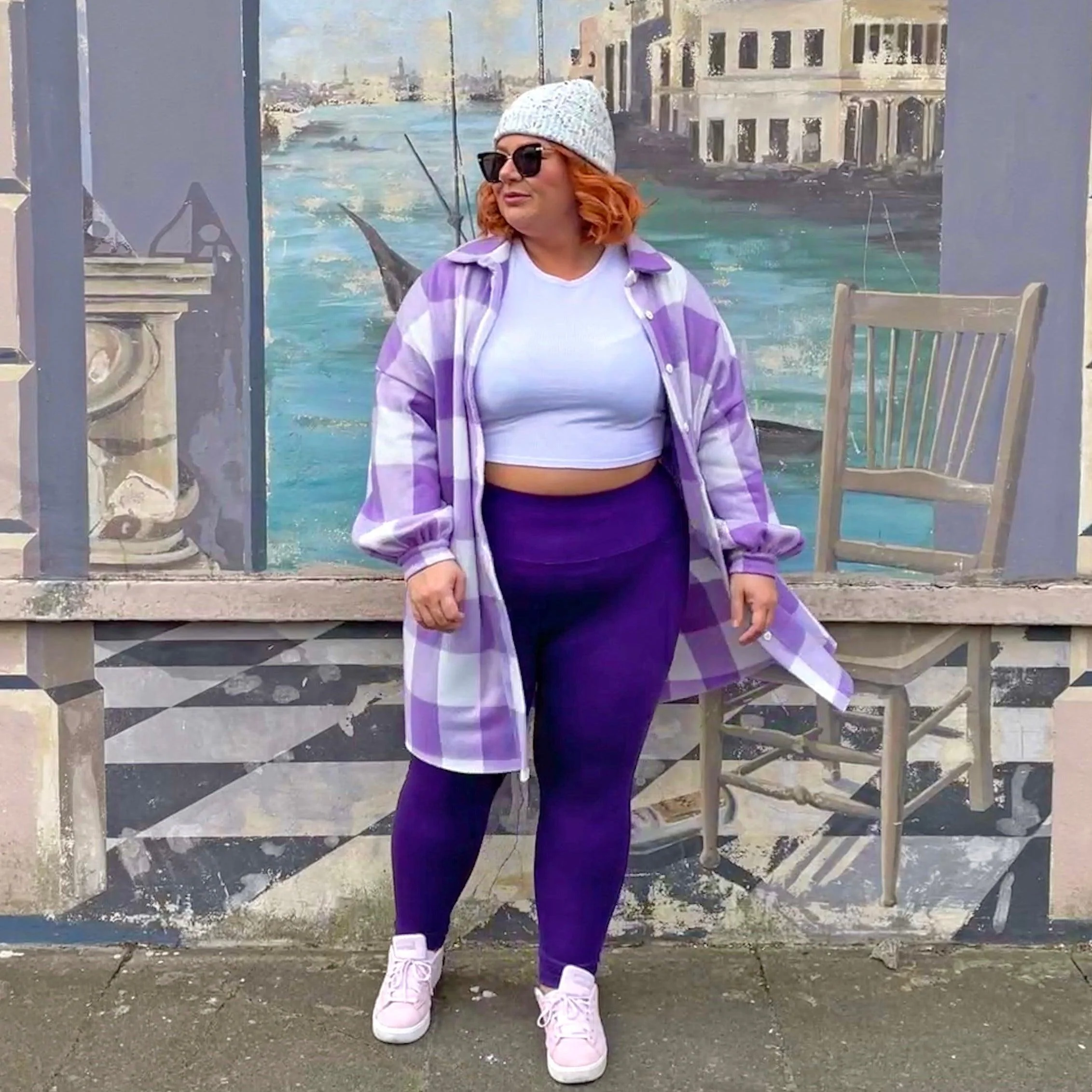 Squat Proof Long Leggings - Suffragette Purple - Image 6