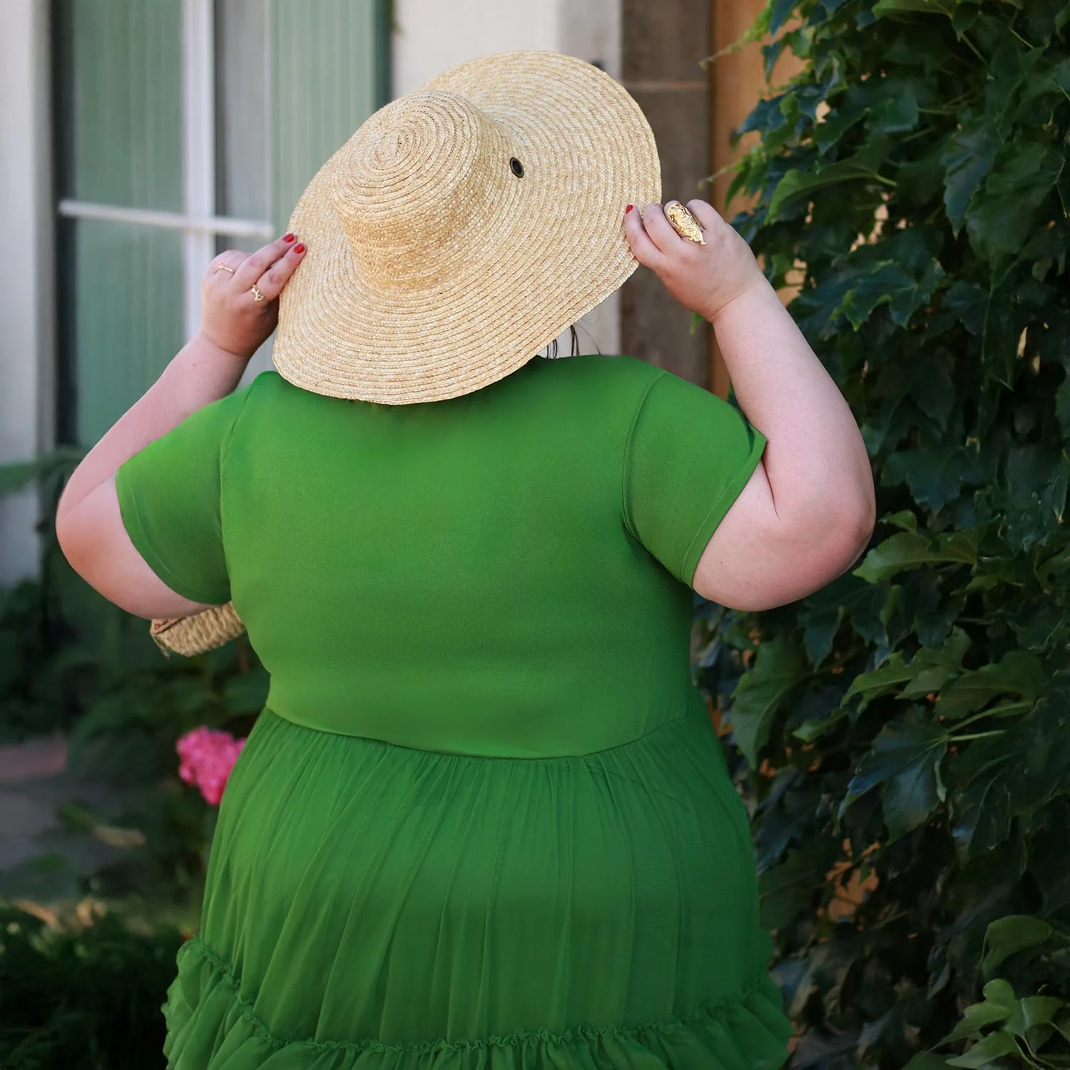 Maxi Tee Mesh Dress - Forest - Image 3