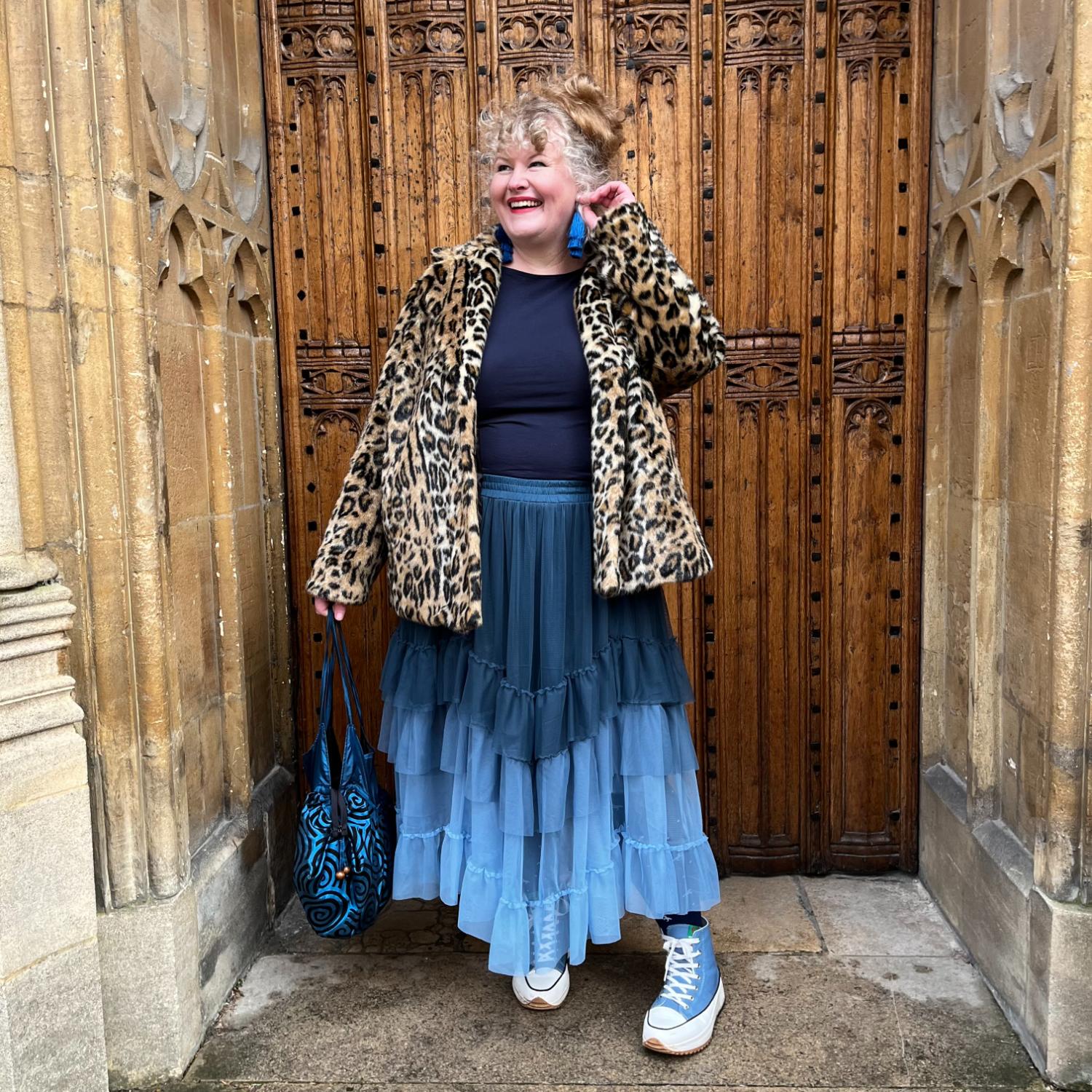 Mesh Maxi Skirt - Blue Ombre - Image 6