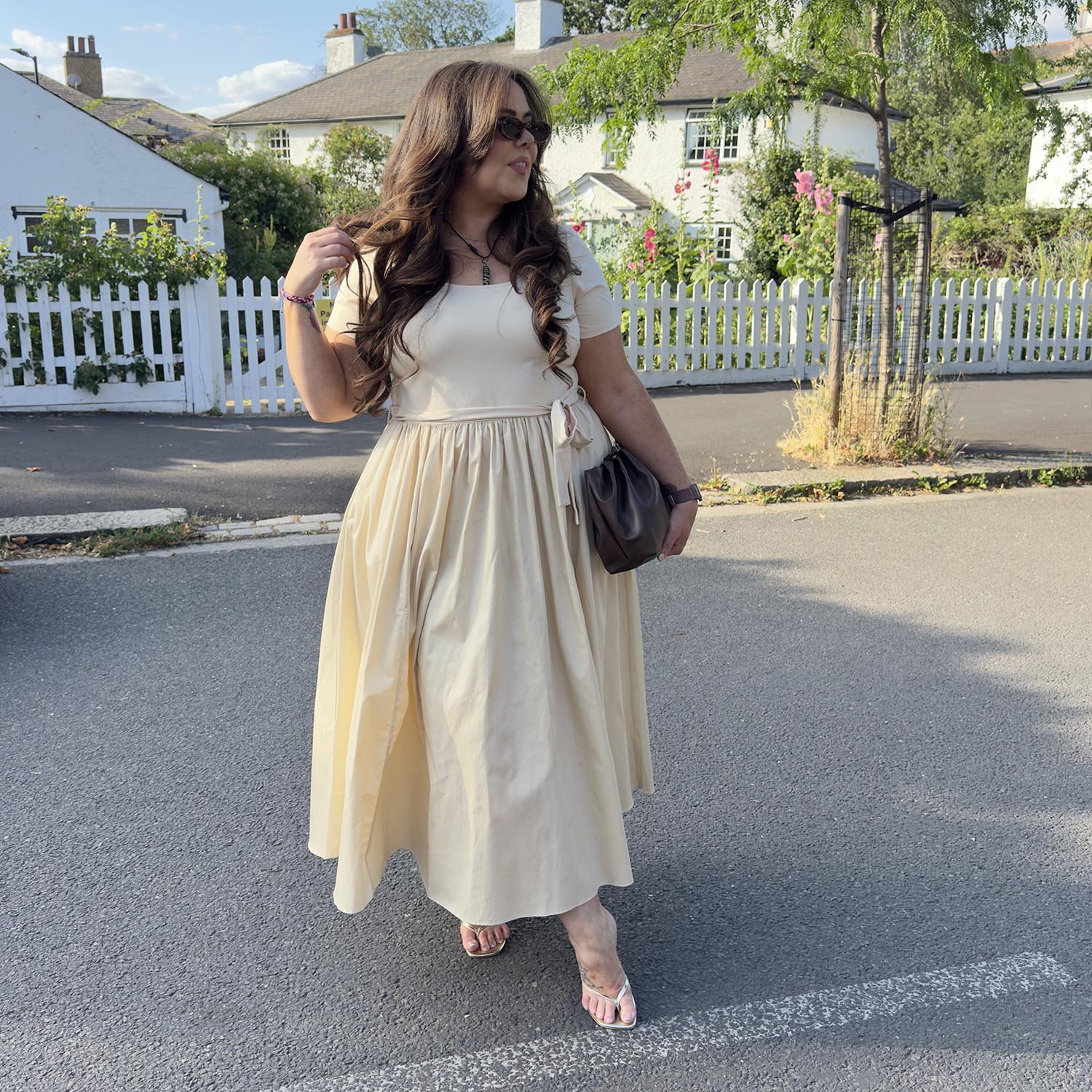 Midaxi Tee Poplin Dress - Oatmeal - Image 14