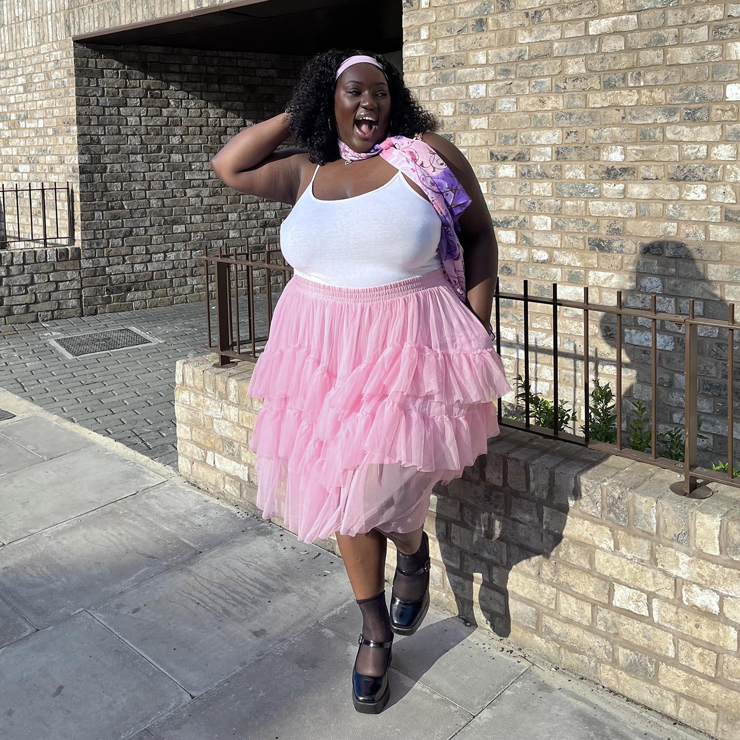 Mesh Skirt - Flushing Pink - Image 10