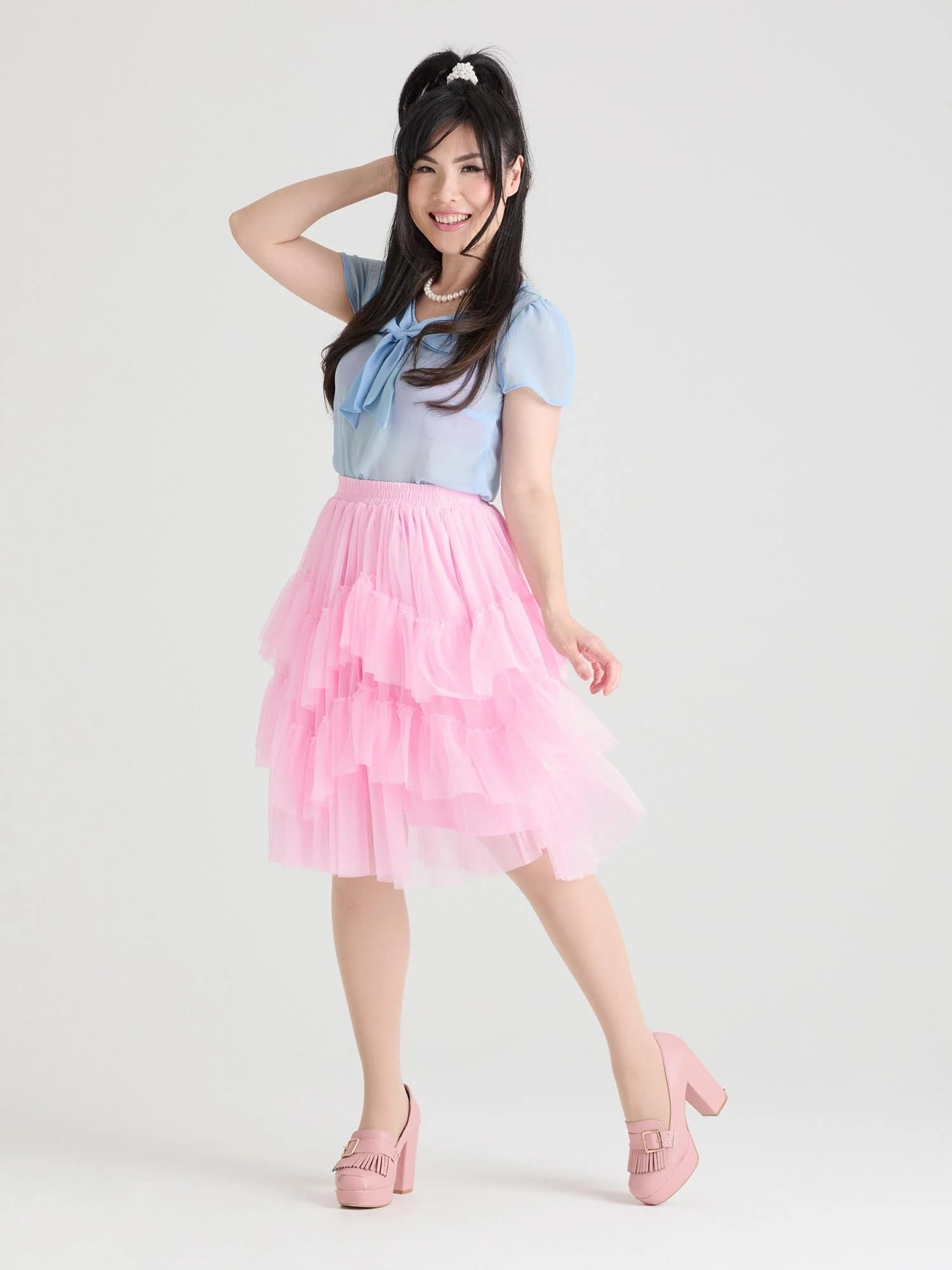 Mesh Skirt - Flushing Pink - Image 9