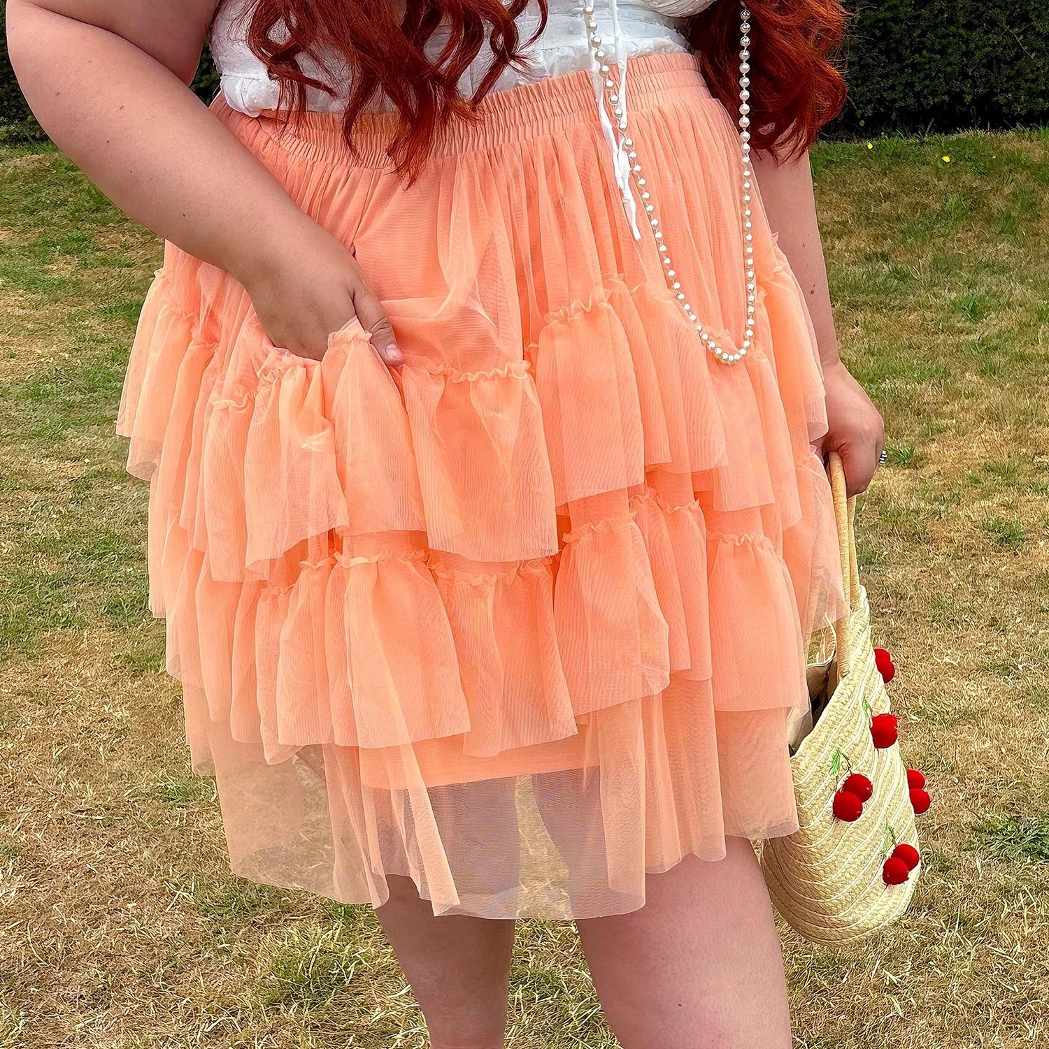 Mesh Skirt - Peach Mousse - Image 17