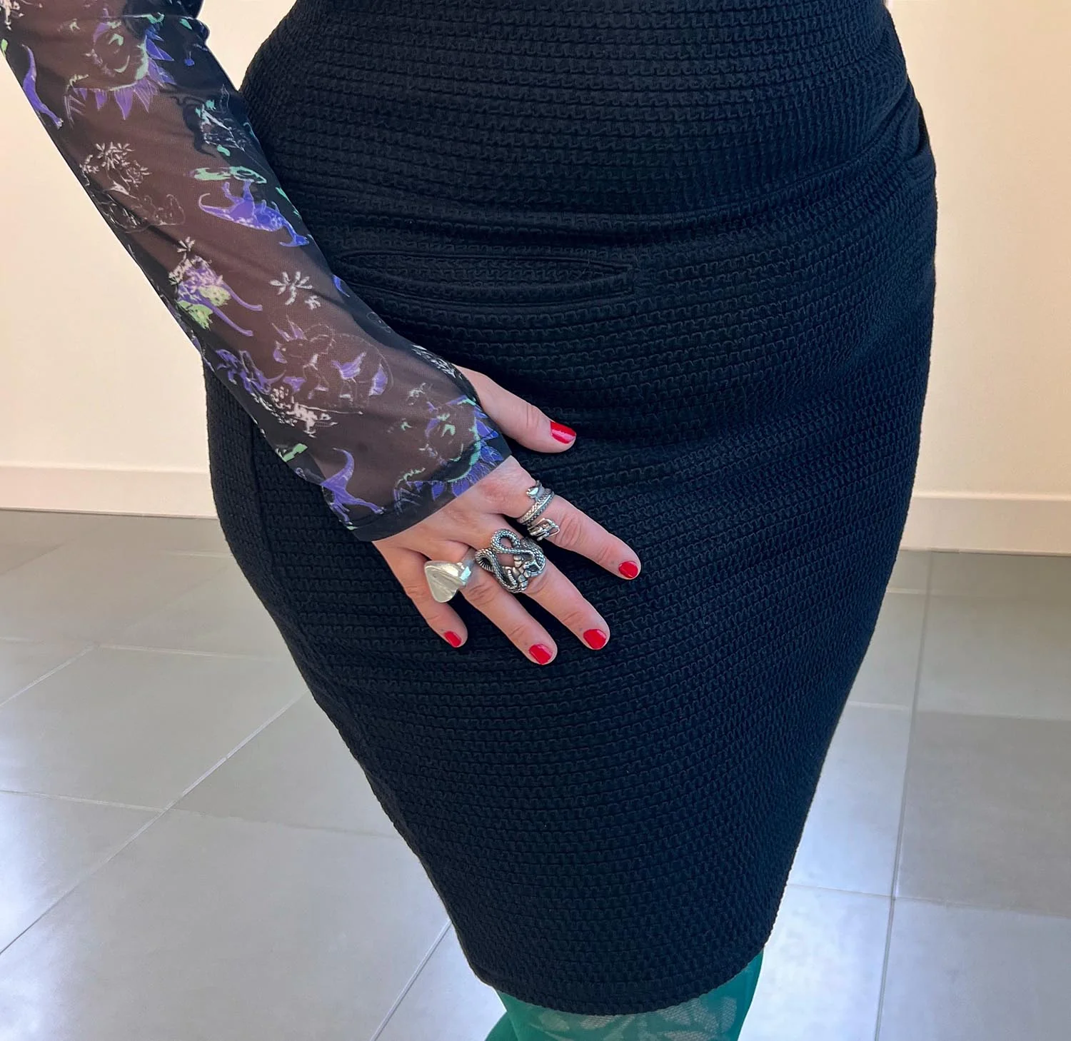 Mini Pencil Skirt - Archean - Image 10